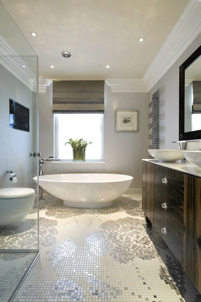 Mosaico | decoro Whinter Flowers Oro Bianco design by Carlo Dal Bianco | fonte Pinterest