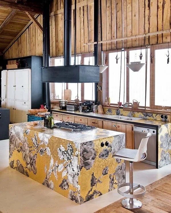 Mosaico | decoro Hanami Oro design by Carlo Dal Bianco | fonte Pinterest
