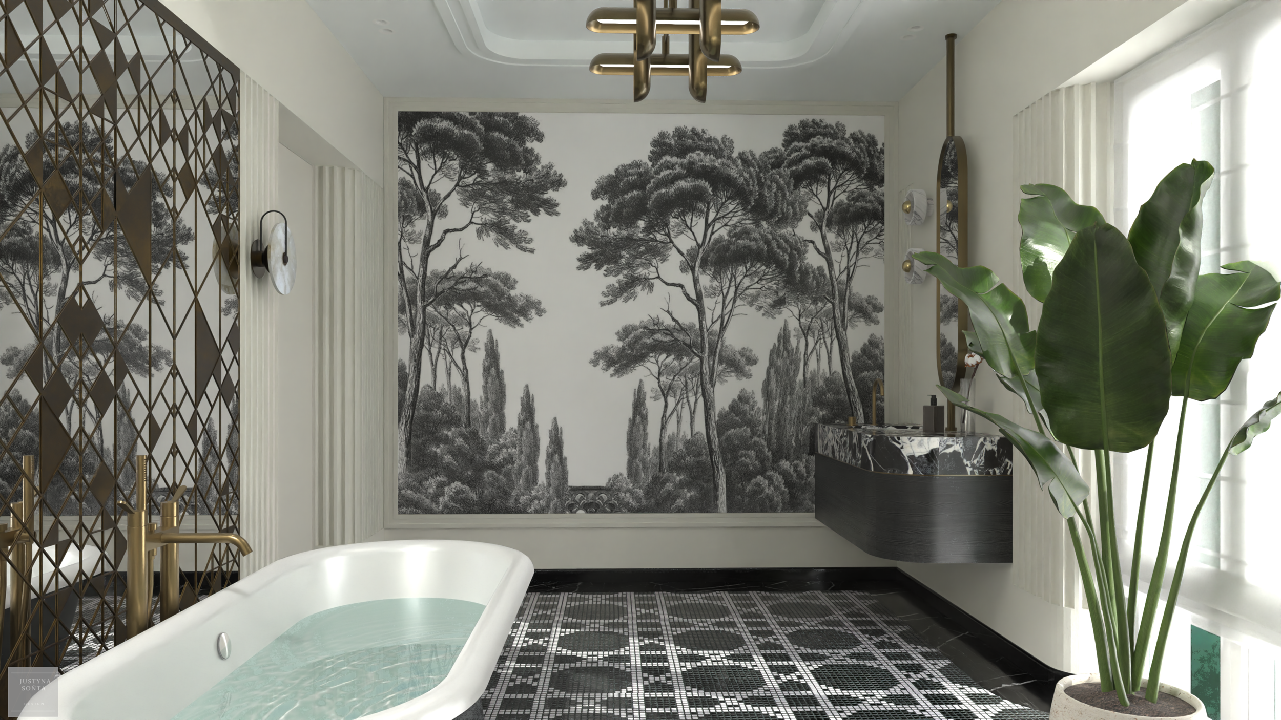 Mosaico | decoro Vienna Nero design by Carlo Dal Bianco | fonte Pinterest