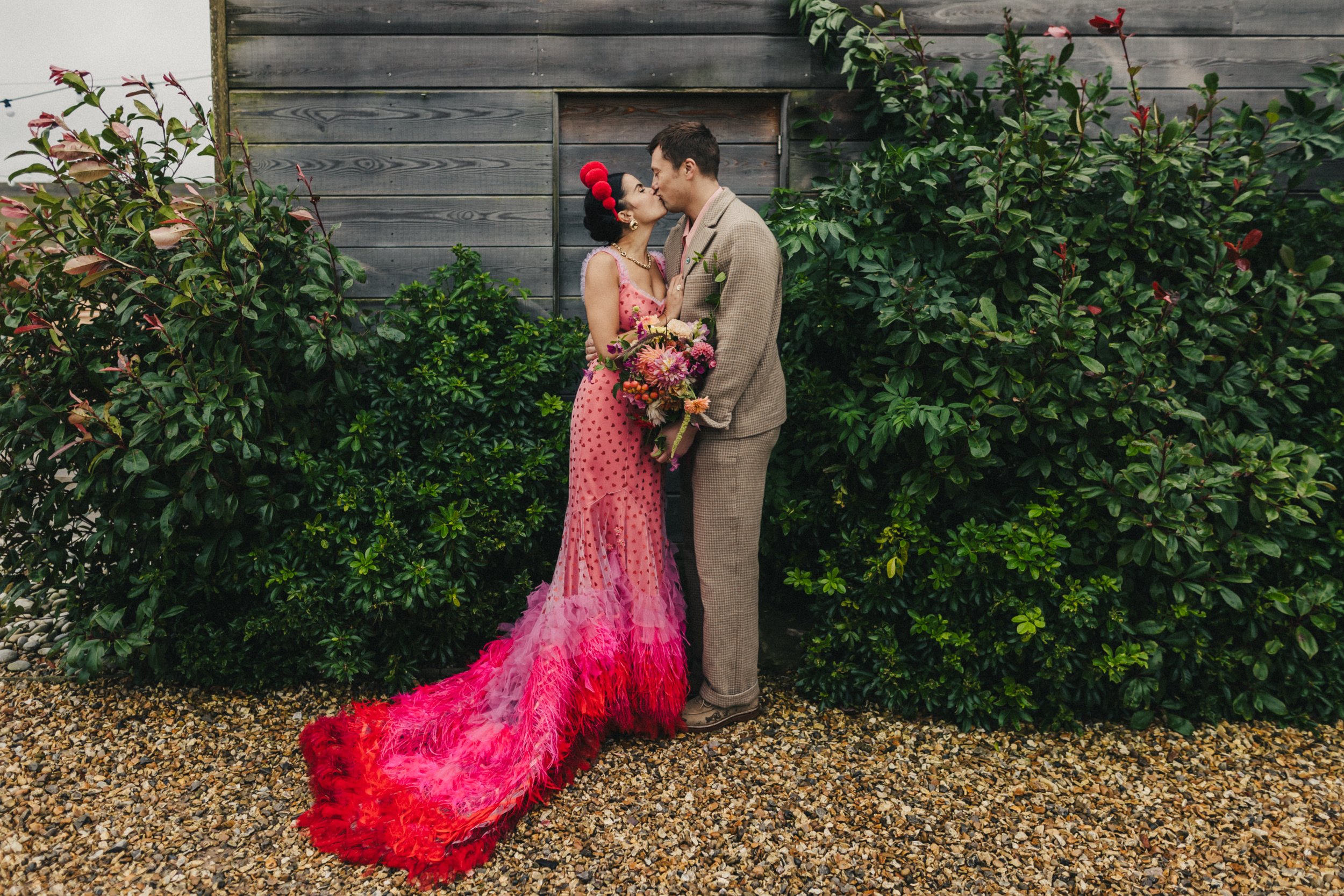 Chalk Barn Wiltshire colourful wedding Freda Kahlo dress-033.jpg