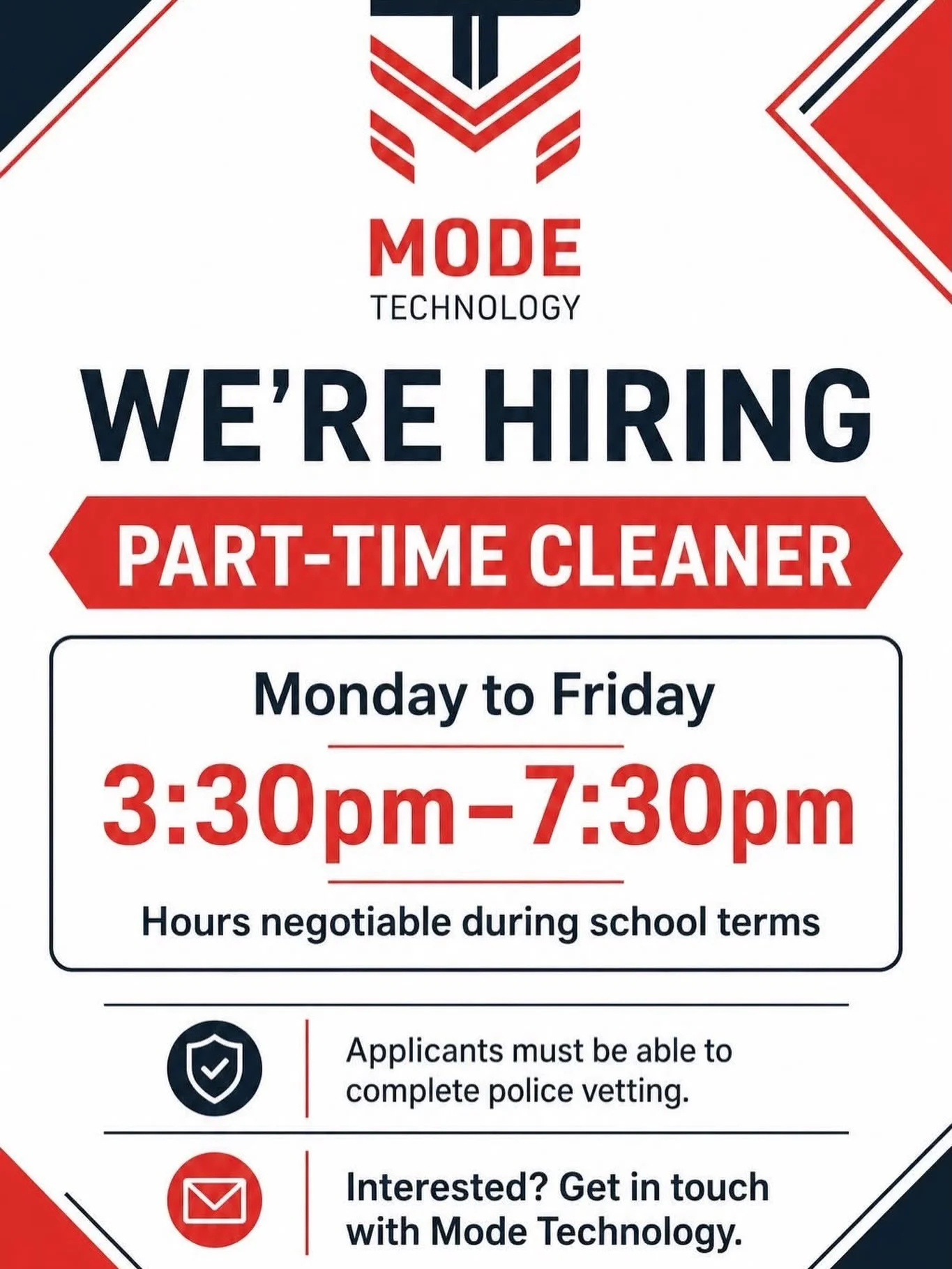 We are looking for someone to join our team. Lower Hutt based
Must have police vetting certificate.
Start Date October 12