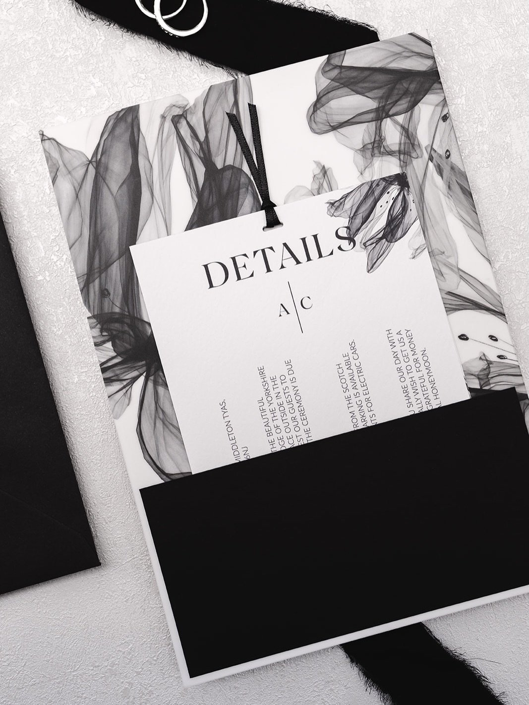 Making a statement before the celebration even begins 🖤

The Raffinato collection is the definition of monochrome style, luxury, and effortless sophistication. 

#monochromeweddingstationery #monochromeweddinginvitation #blacktiewedding #luxurymonoc