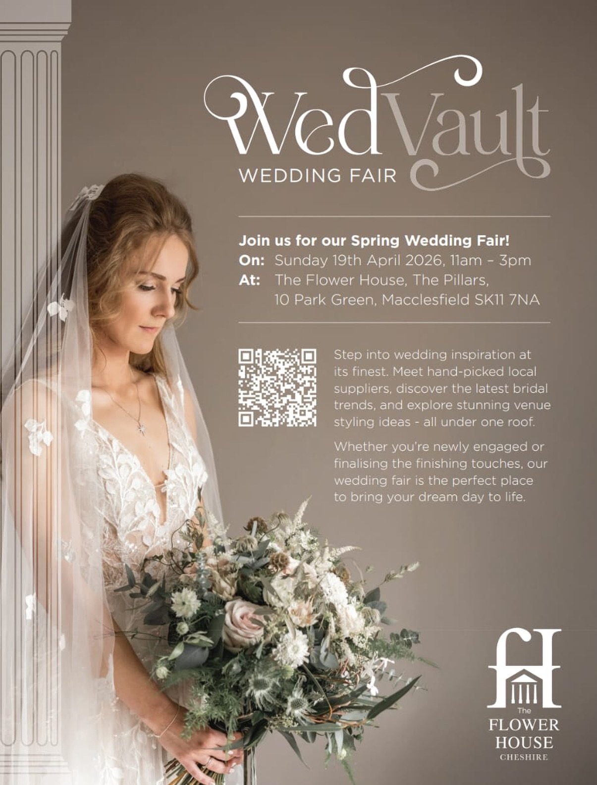 This Sunday 19th April you can be in wedding planning heaven!

The WedVault wedding fair, hosted by the wonderful Flower House Cheshire features amazing North West wedding suppliers ready to help you create your dream day! 

Where: The Flower House C