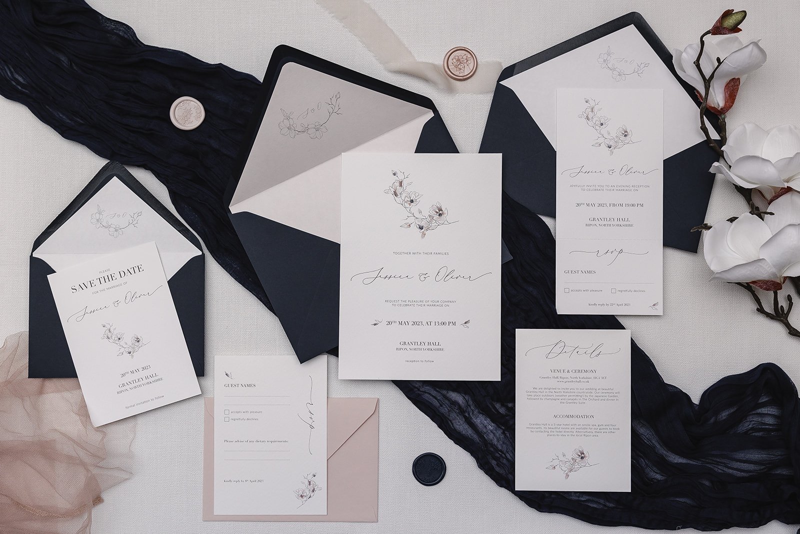 Grace collection with mix-and-match envelopes
