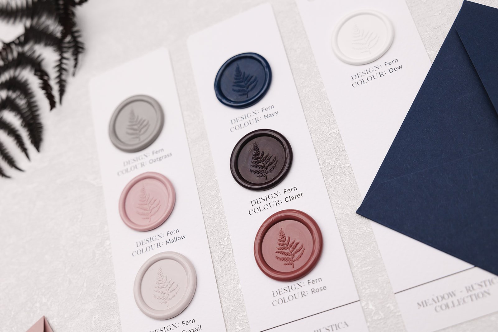 Rustica Meadow wax seal colour options