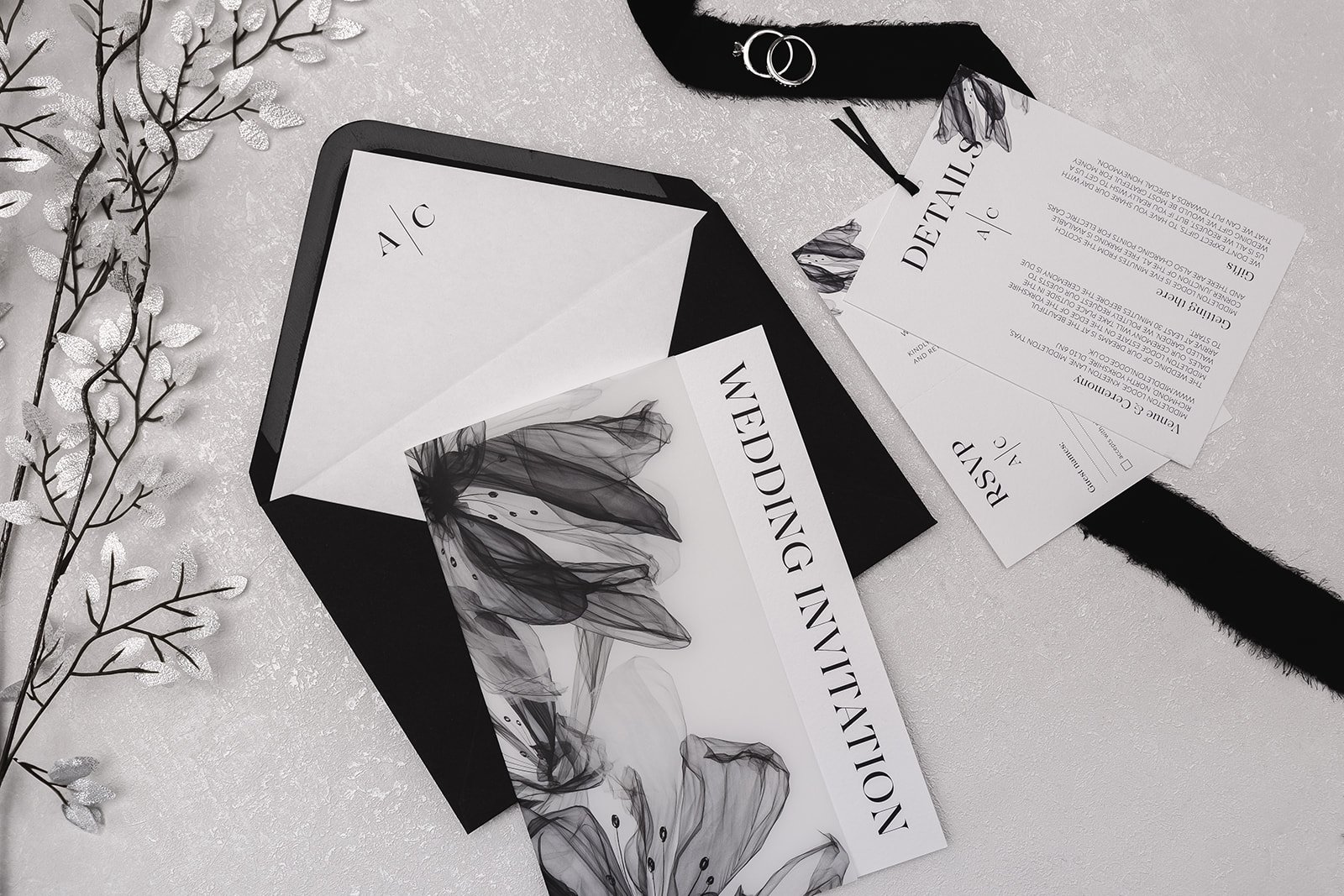 Day invite and details and RSVP card