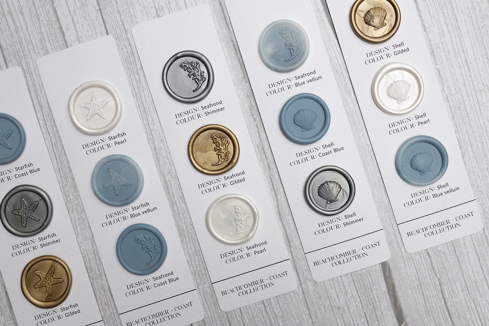 Beachcomber (Coast Blue) wax seals