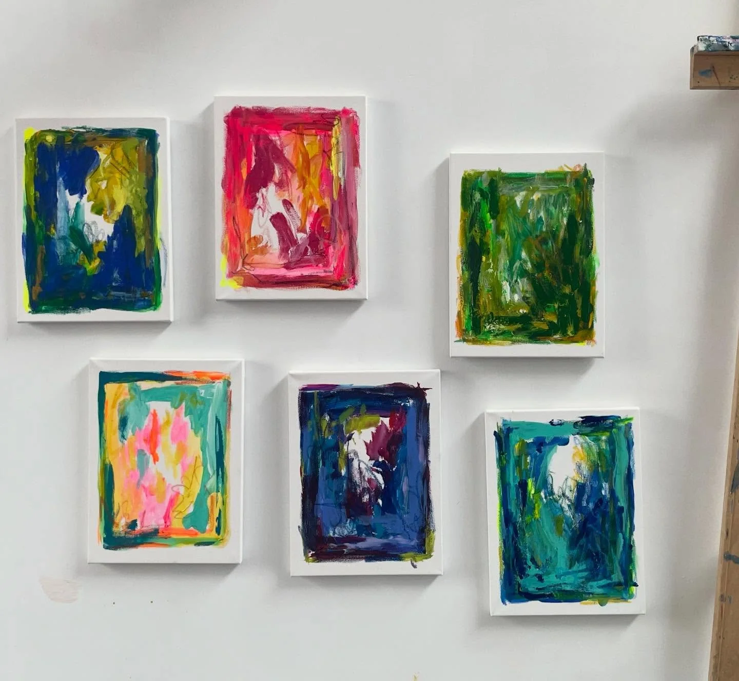 Now on view @verogallerycafe until June 30. These paintings are studies on places I imagine I would like to jump inside of, another world full of colour and whimsy!

Frolic Study No 1-6
Acrylic on canvas
9&rdquo; x 12&rdquo;
$200

#hamont
#abstractar