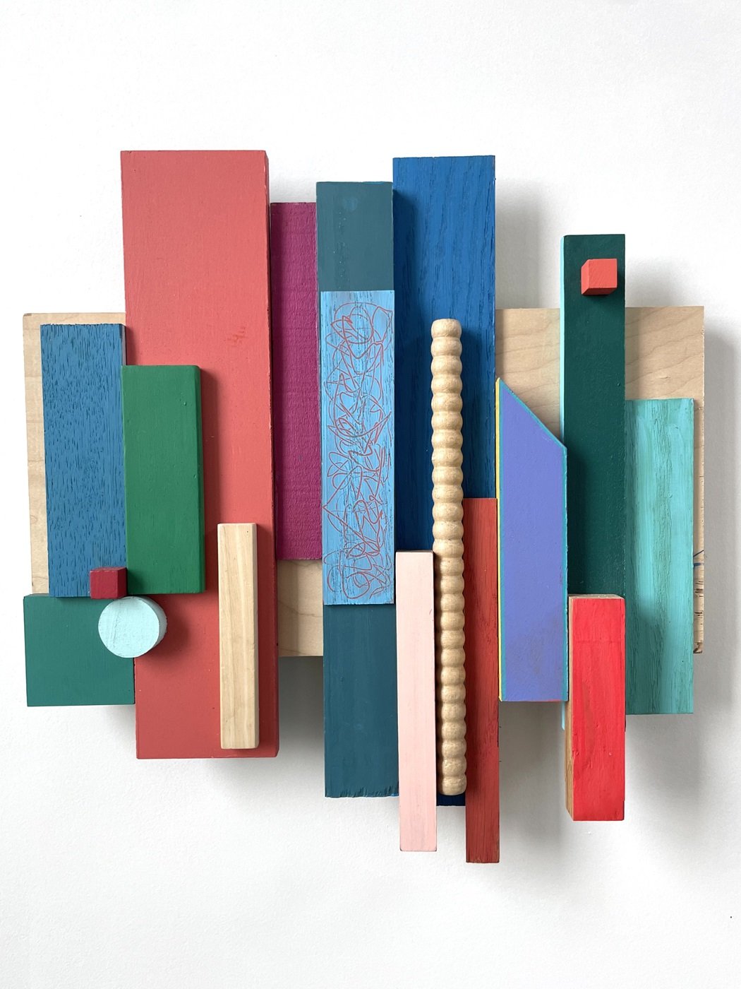 NancyBenoy_PaleBlueDot_Acrylic and offcuts_14x11.jpg