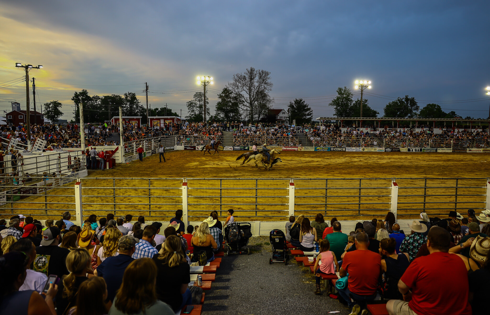 Team-roping is the only team event in rodeo. The steer gets a headstart and two mounted ropers, called a header and a heeler, attempt to lasso the animal in the fastest possible time.