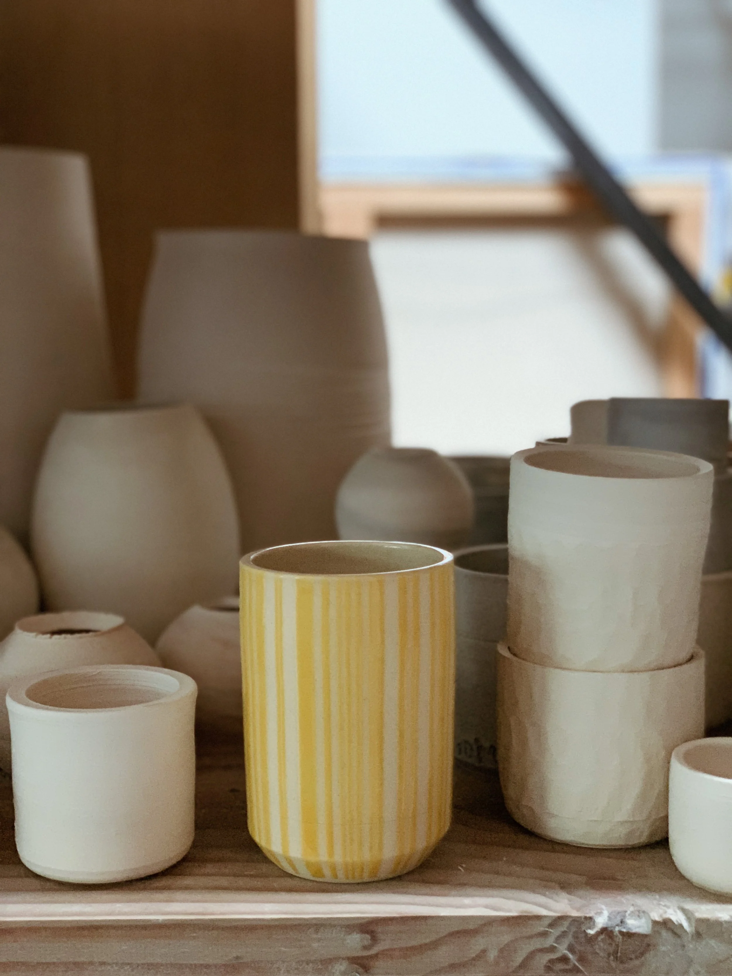 Pottery Painting hand die klei vaas schildert 