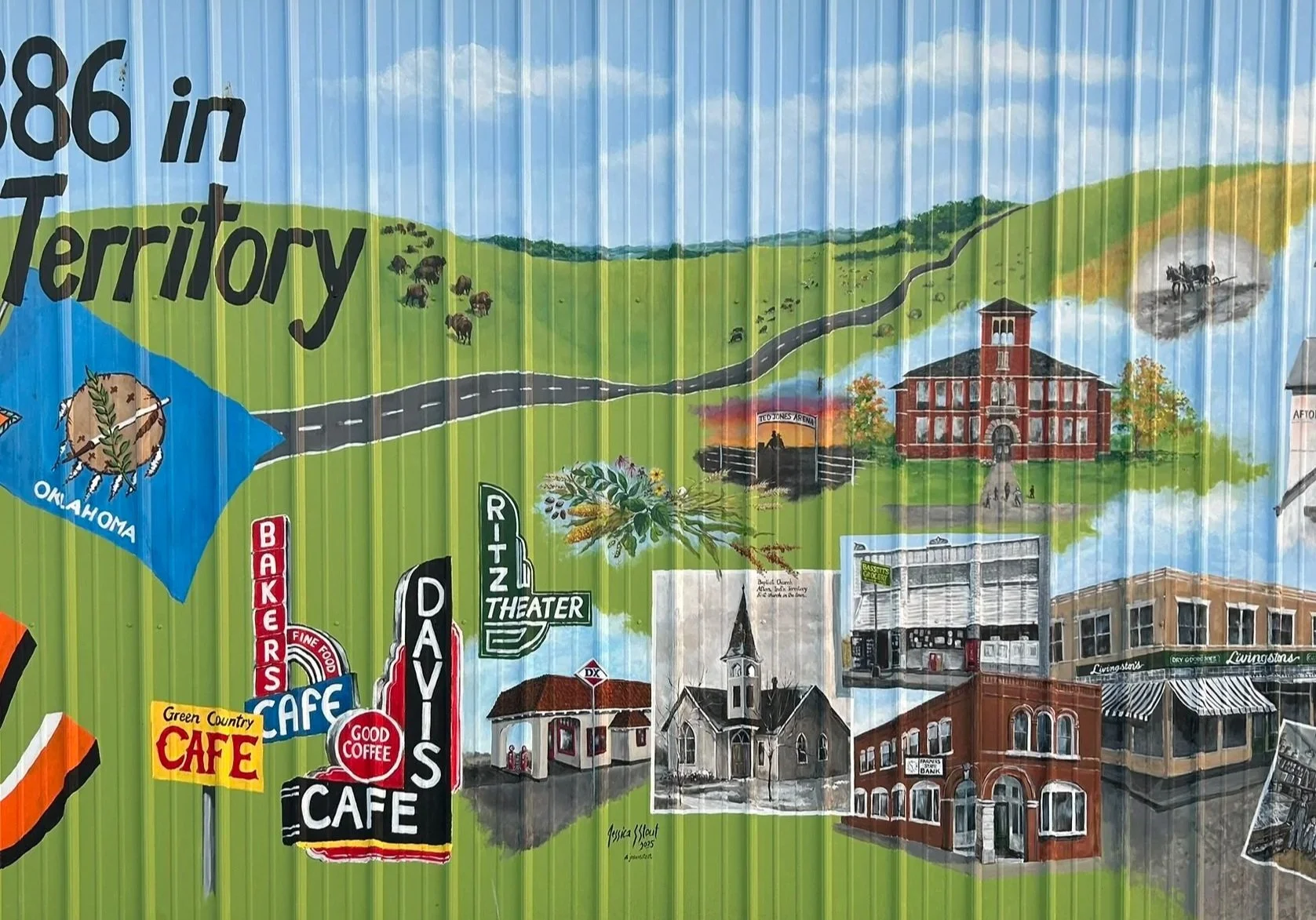 Afton Mural, detail. 2025.