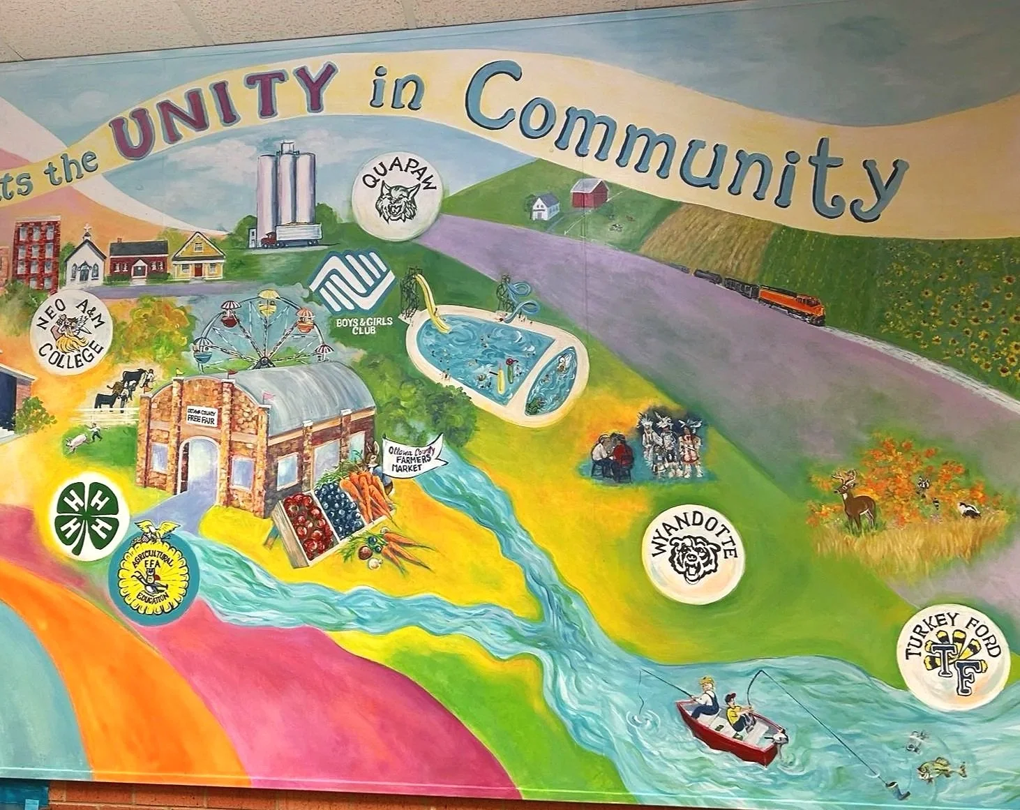 Detail, Miami OK  Public Library Mural. 2023.