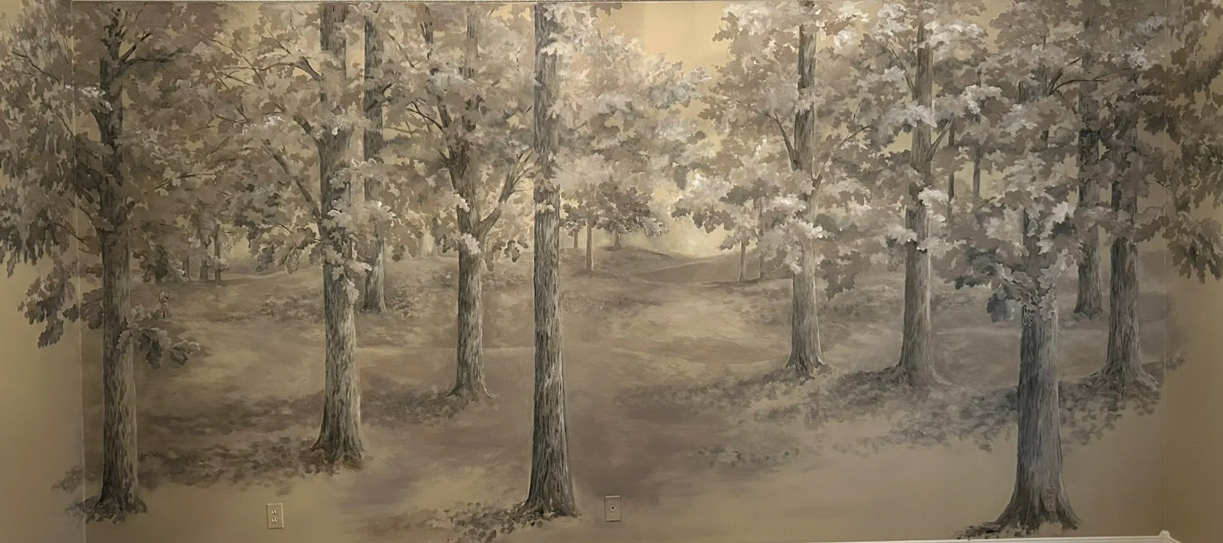 Oak Forest Mural. 8.3'x 16.25'. Miami Oklahoma. 2025.