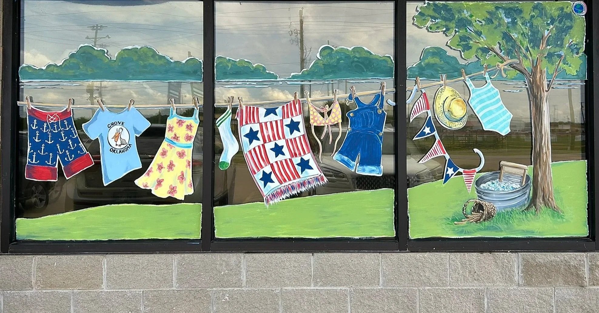 Summer Window Art at The Washboard in Grove, OK. 2026.