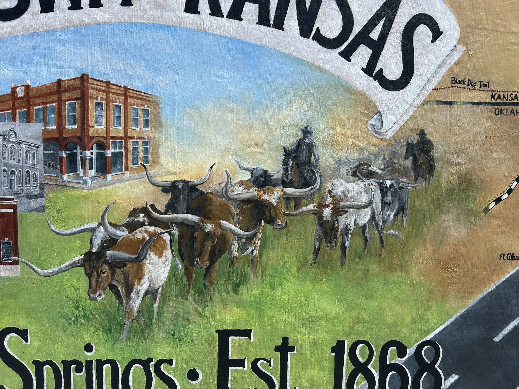 Detail, Mural for Heritage Spirit Park in Baxter Springs, Kansas. 2026.