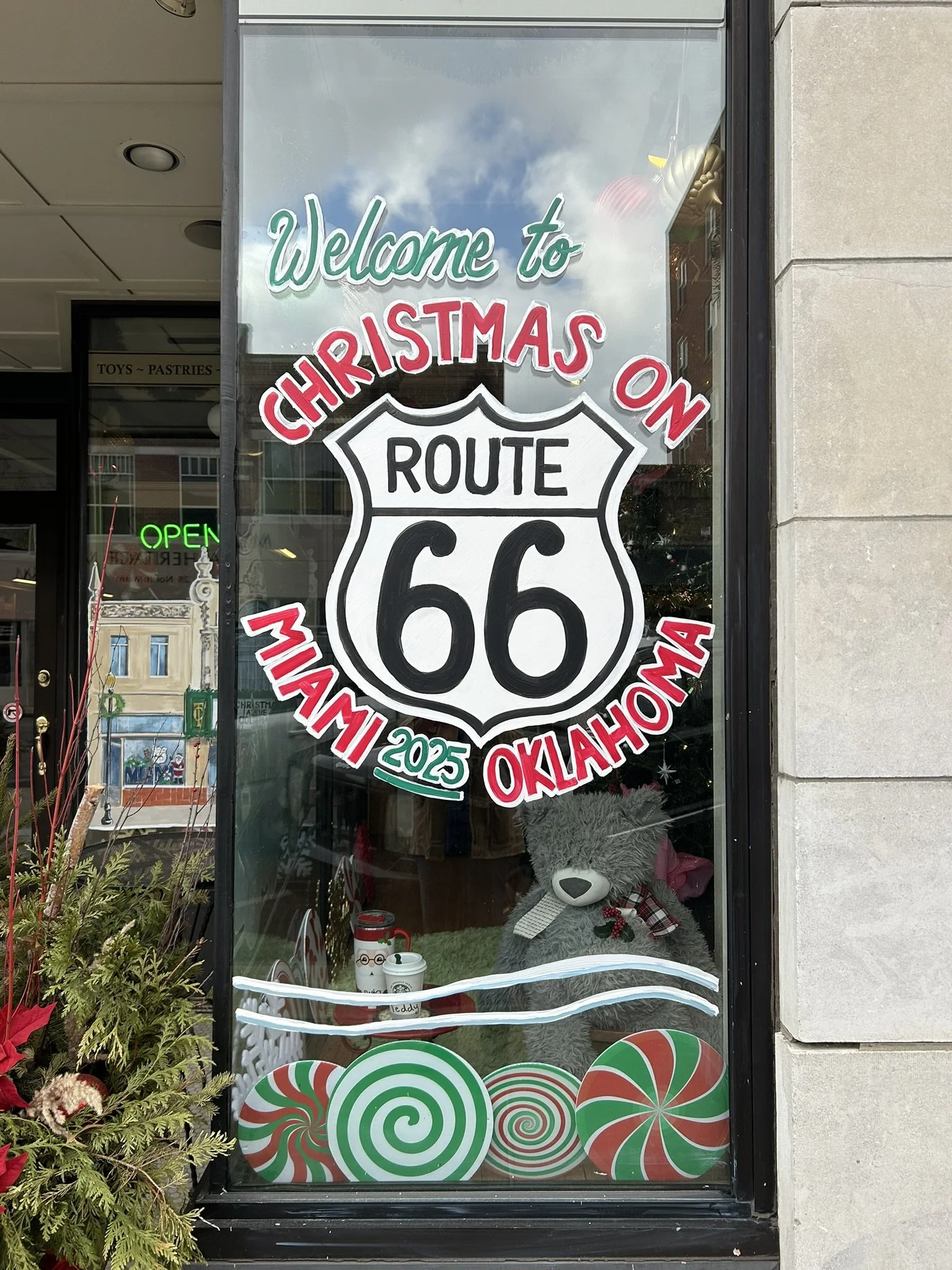 North sidewalk window at Chapters. 2025.