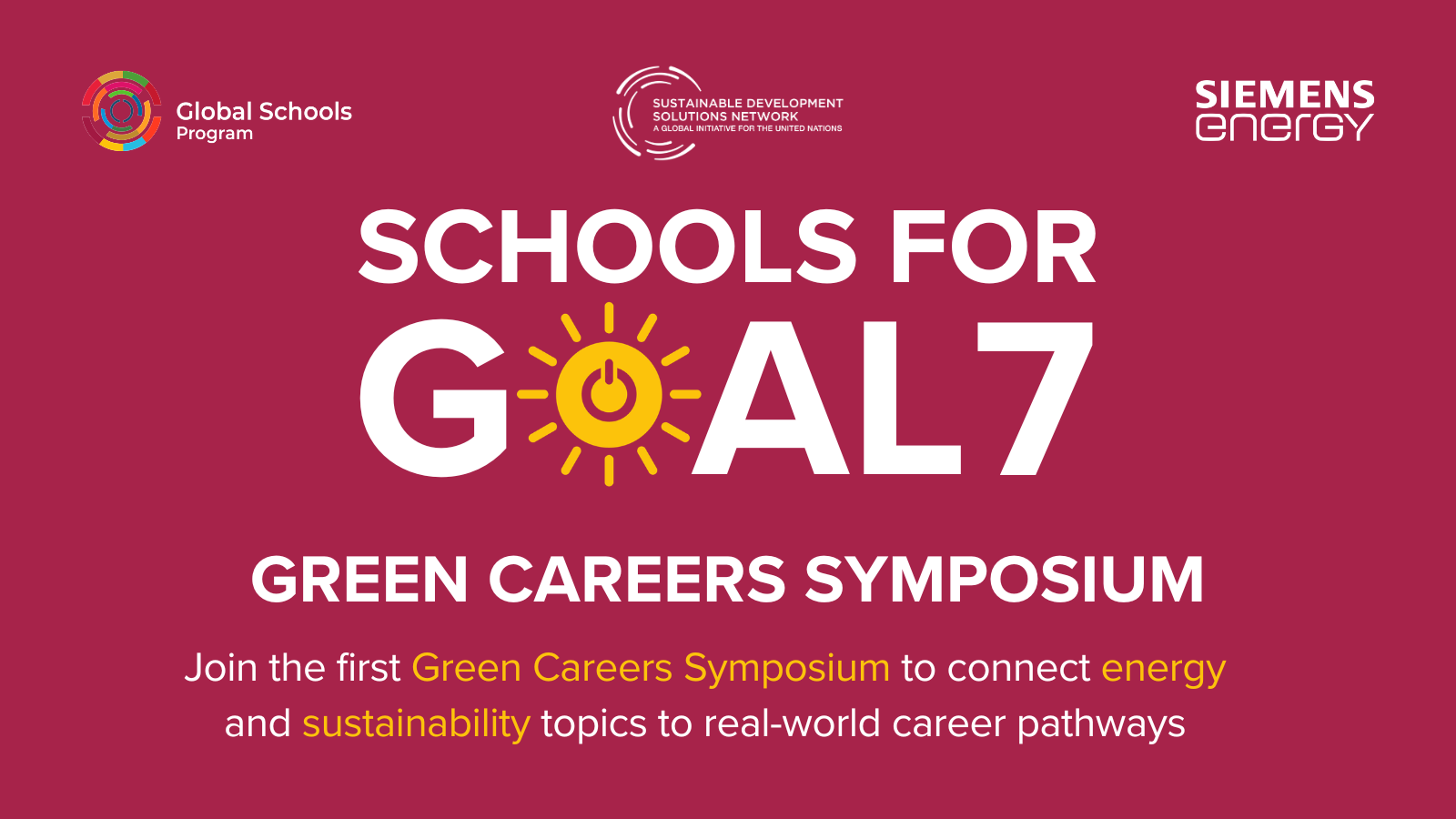Global Schools Green Careers Symposium