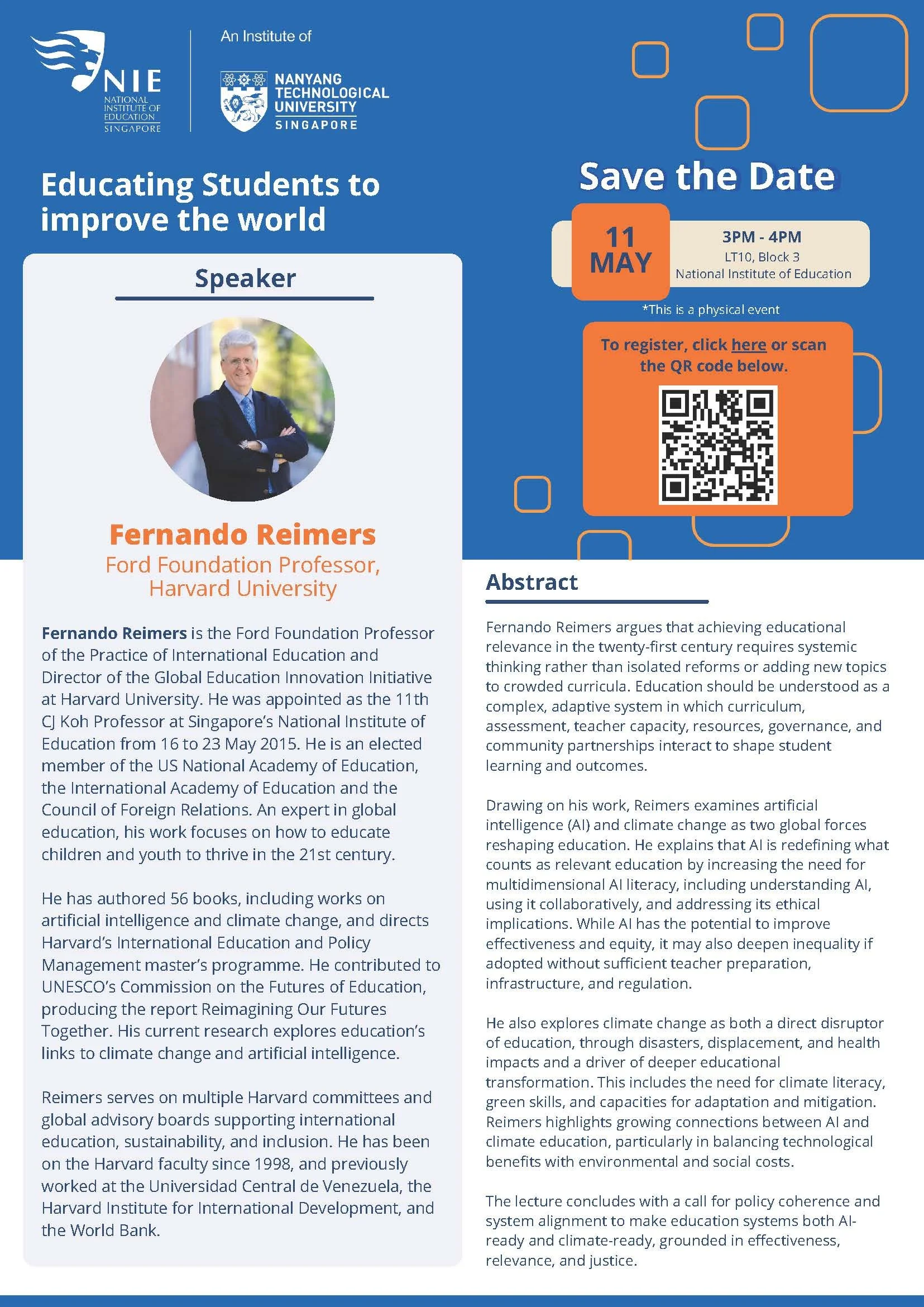 Educating Students to Improve the World