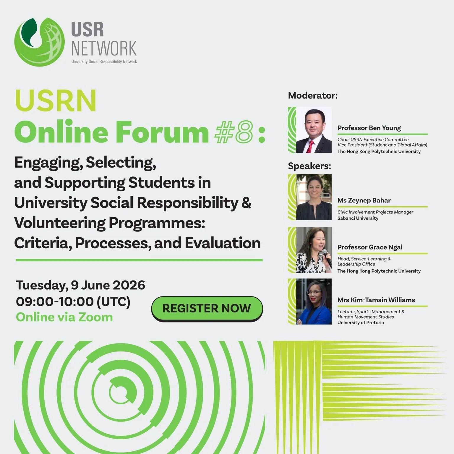 Engaging, Selecting, and Supporting Students in University Social Responsibility & Volunteering Programmes: Criteria, Processes, and Evaluation