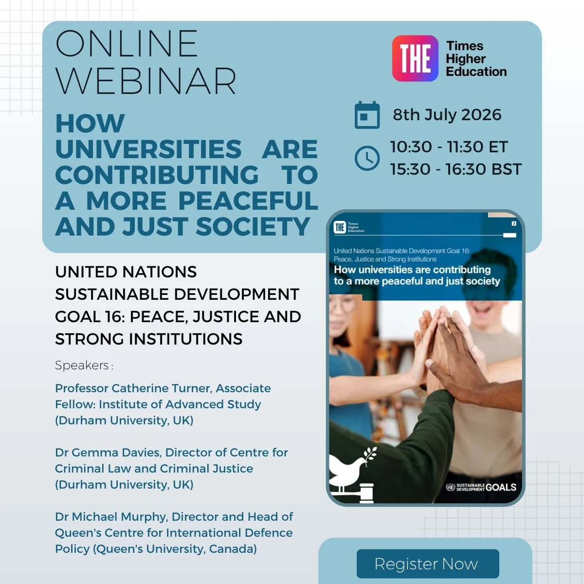 United Nations Sustainable Development Goal 16: Peace, Justice and Strong Institutions: How universities are contributing to a more peaceful and just society