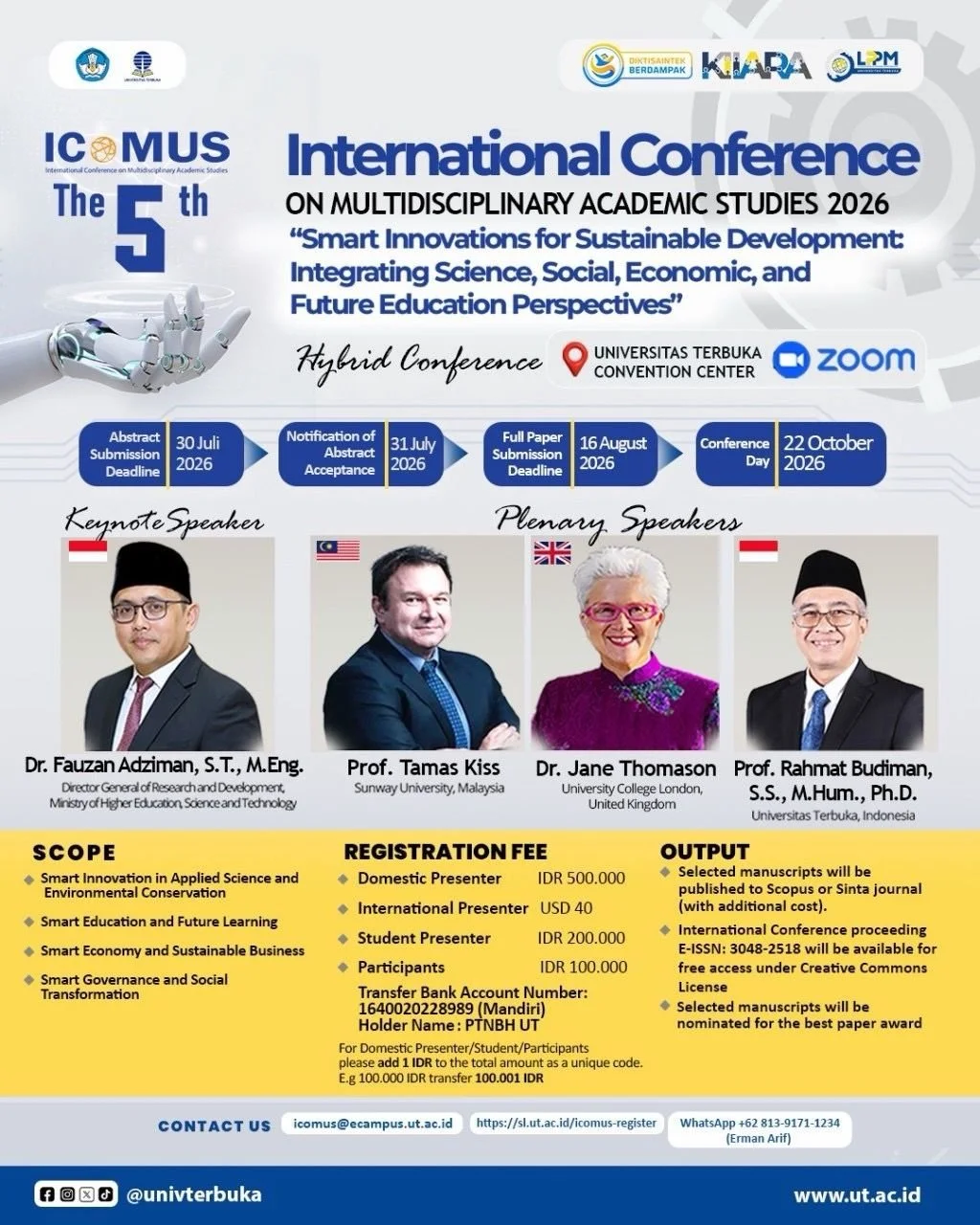 5th International Conference on Multidisciplinary Academic Studies (ICoMUS 2026)