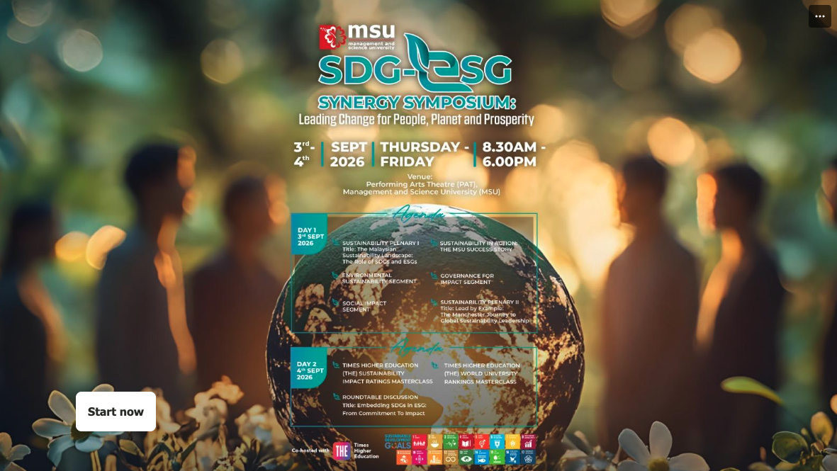SDG-ESG Synergy Symposium