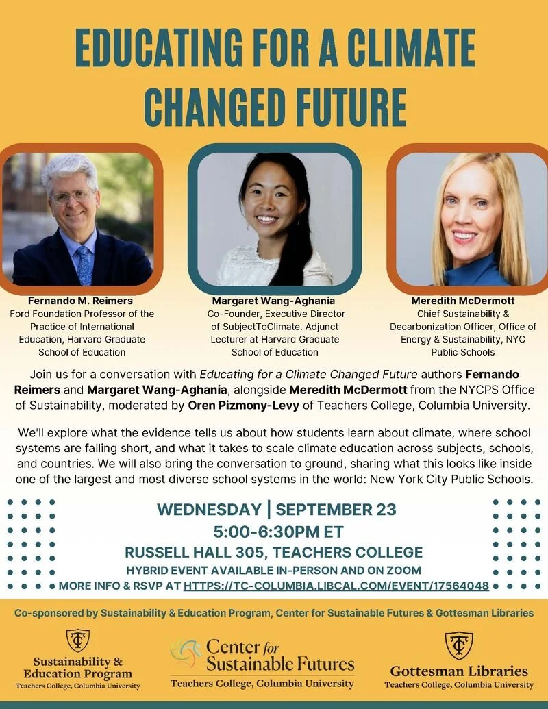 Book Talk: Educating for a Climate Changed Future