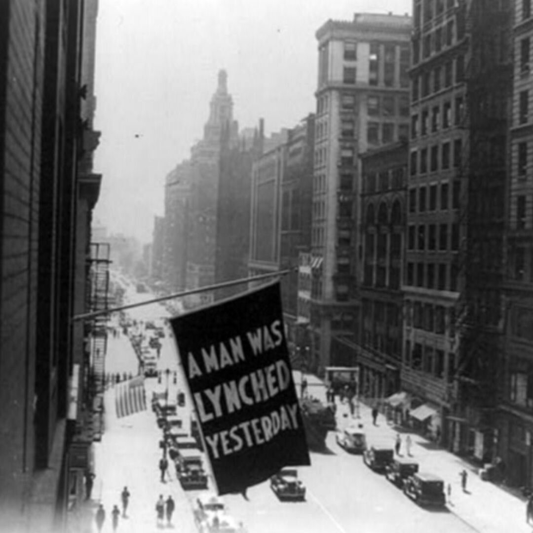 &ldquo;'A MAN WAS LYNCHED YESTERDAY' 

These words were stitched onto a flag that flew outside the Manhattan headquarters of the NAACP between 1920 and 1938. When a Black person was lynched, the flag was raised the following day&hellip; 

You should 