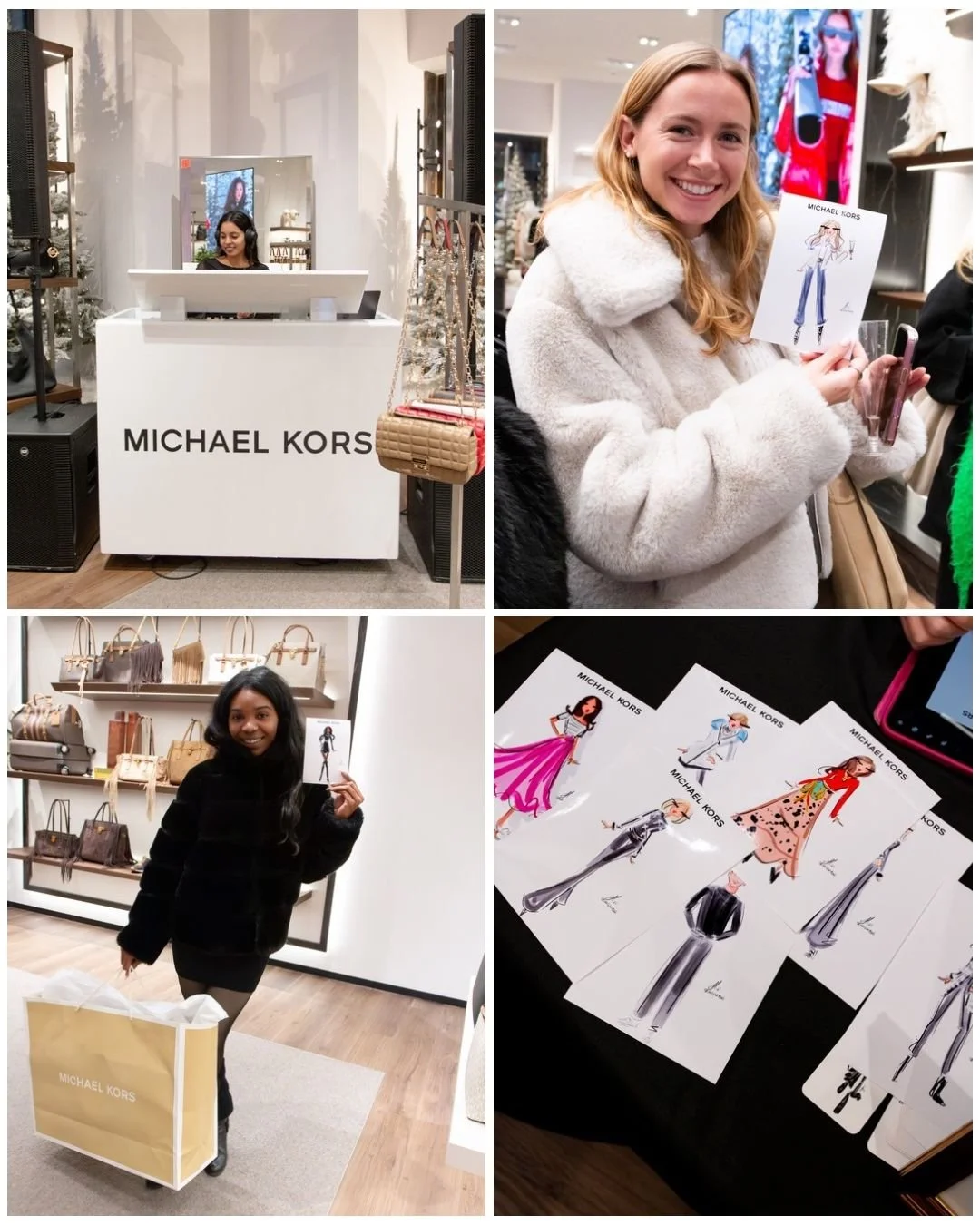 Michael Kors Rockefeller Center - Guest Portraits by NYC artist Trivia Hiller (Trivvidraws)