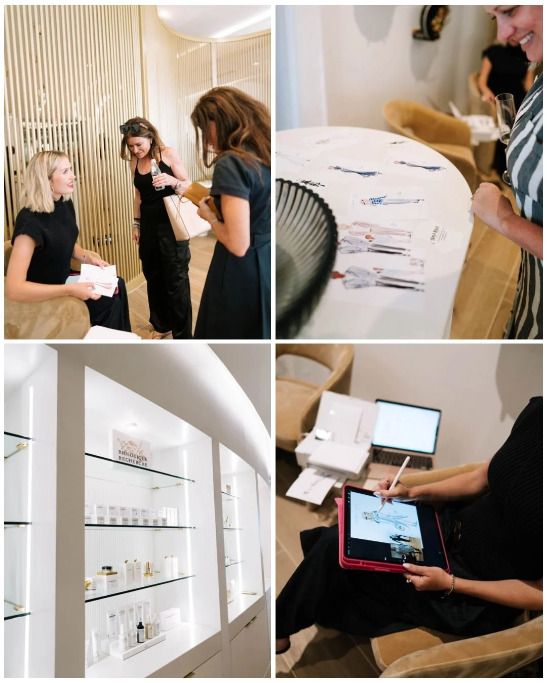 Toska Spa Nashville, live fashion portraits of guests at the grand opening