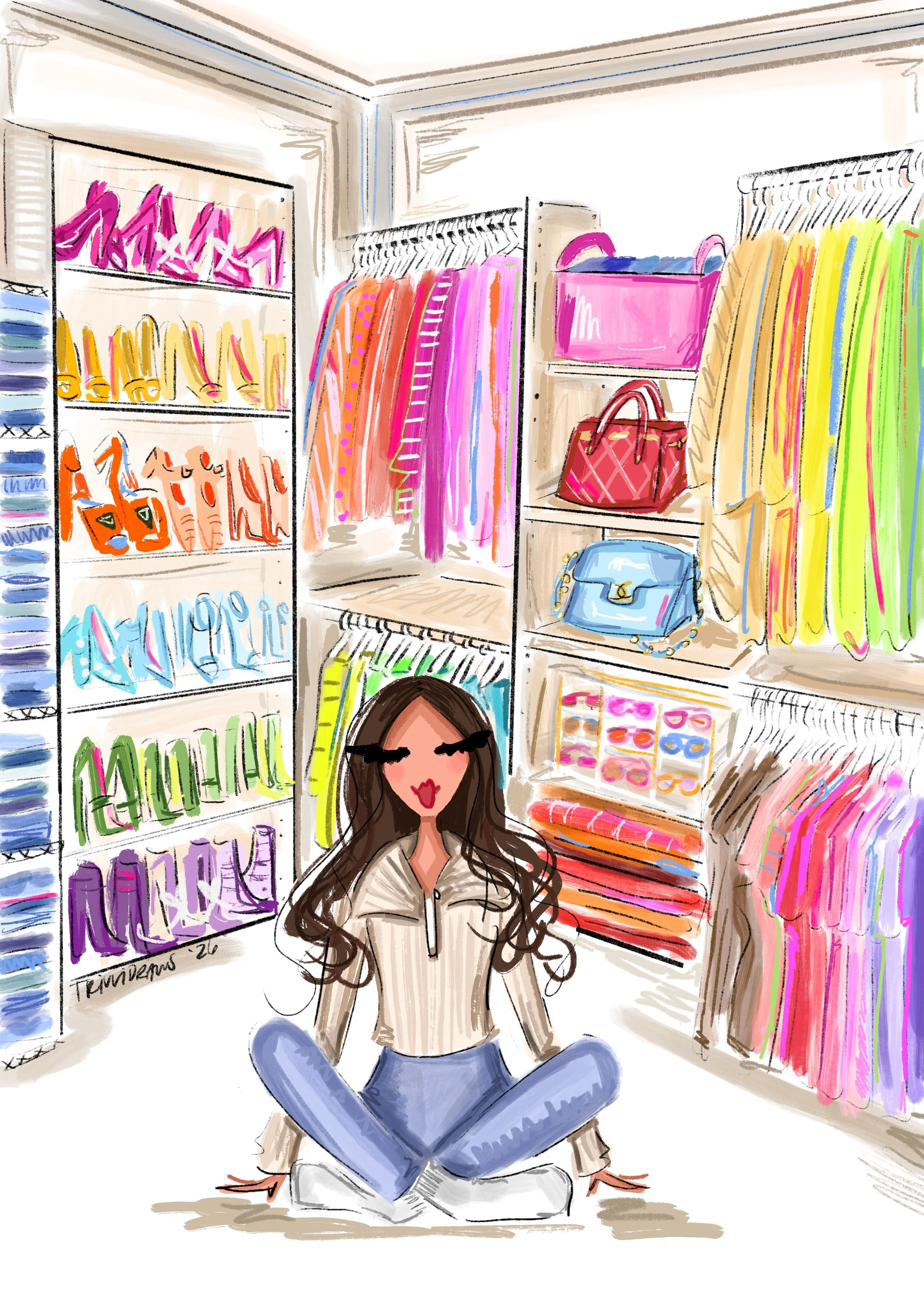 closet tidy freak fashion portrait