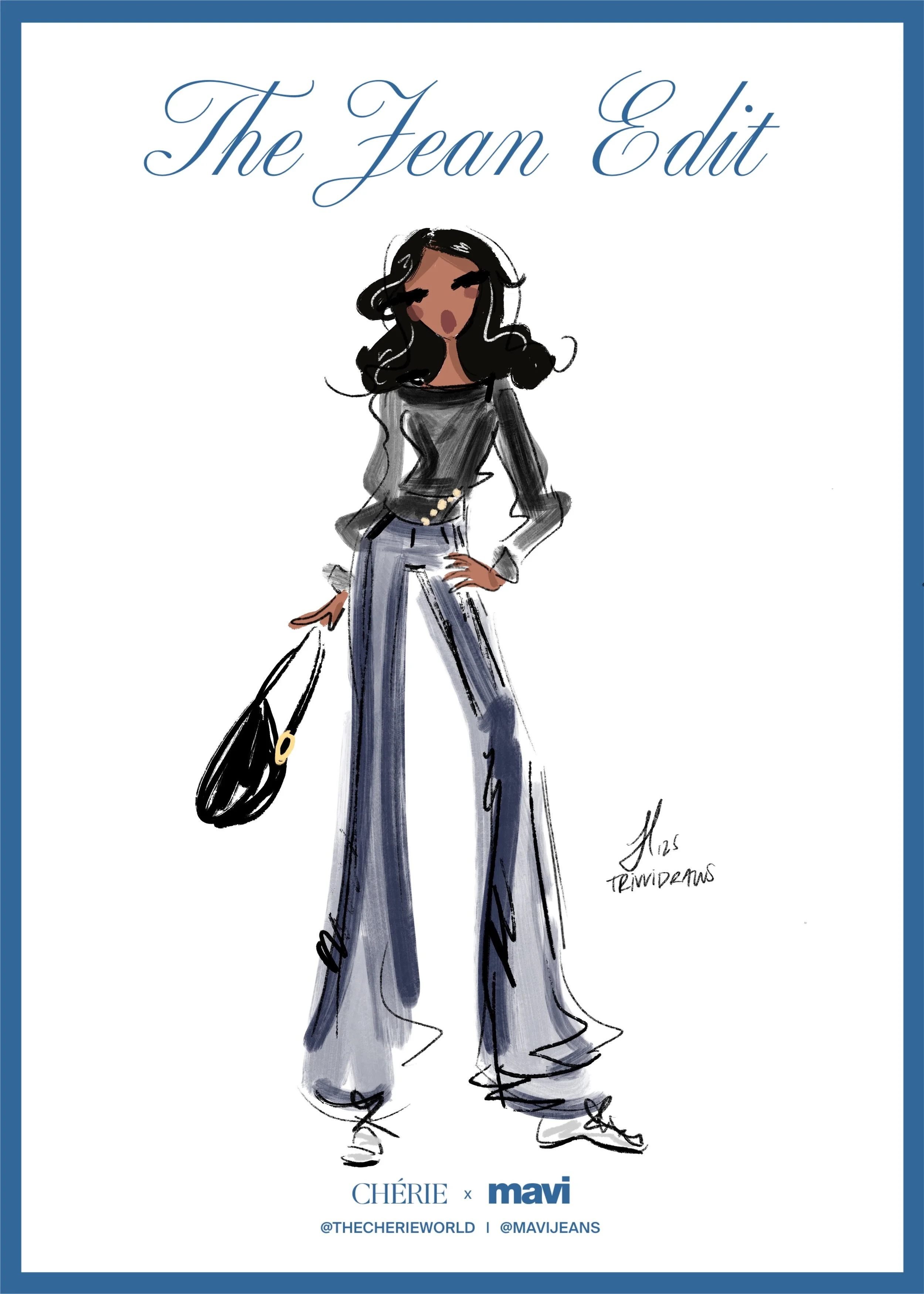 Mavi Jeans private party in the lower east side, NYC. Guests received Trivvdraws fashion sketches as party favors