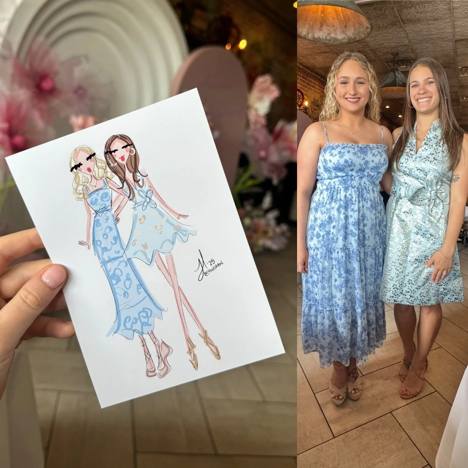 bridal shower fashion sketch by trivvidraws. sea bright NJ