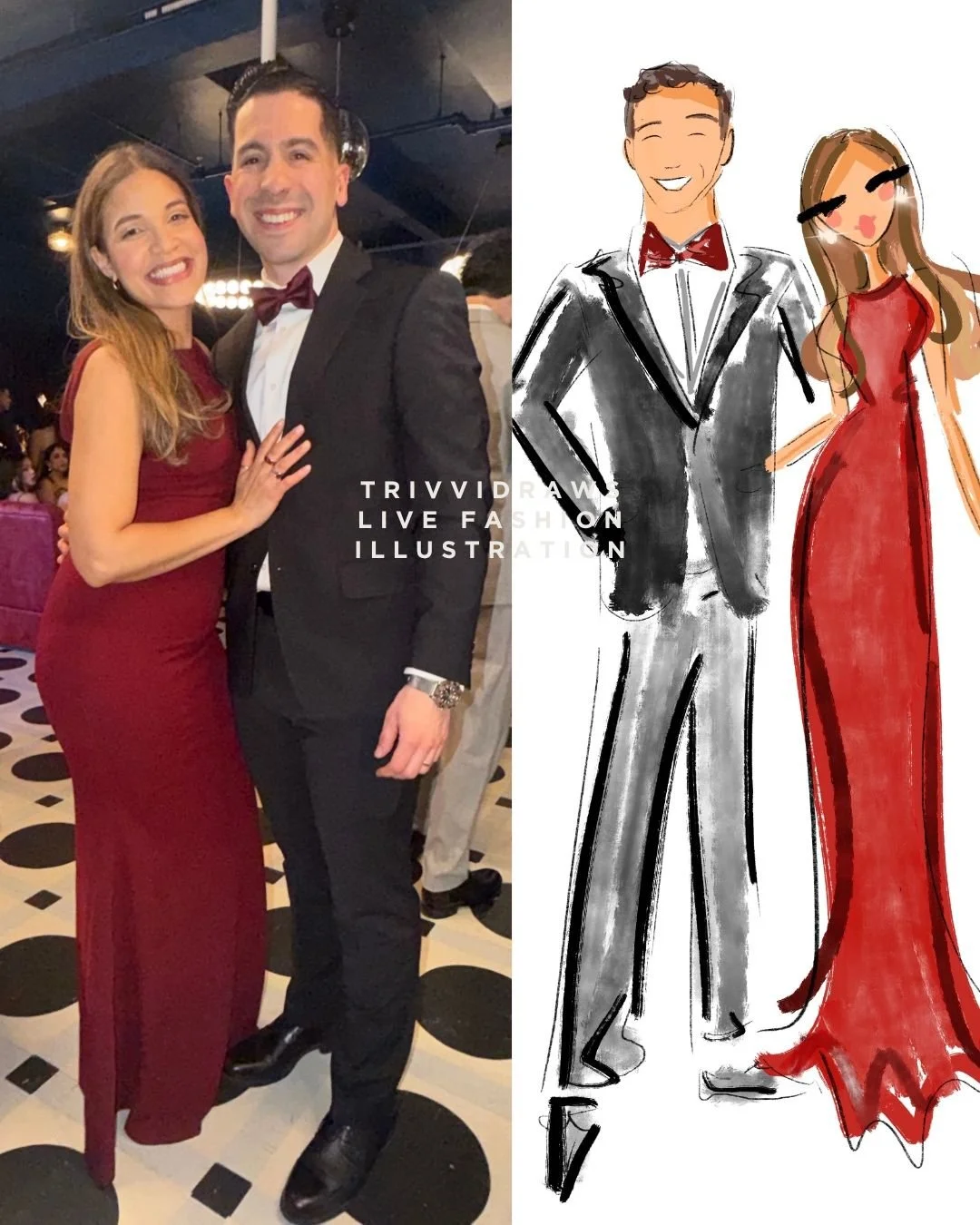 wedding live illustration - NYC party favor ideas