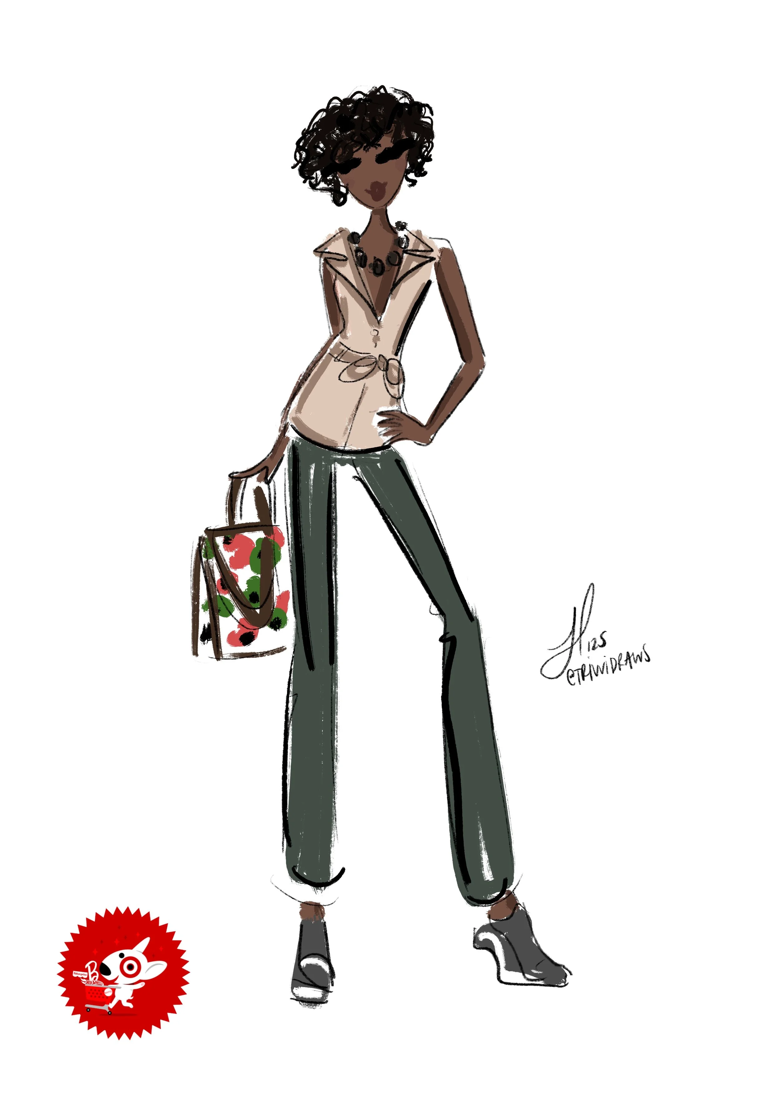 Mattel x Target Private Dinner - Viceroy, Santa Monica. Fashion sketches by Trivvidraws