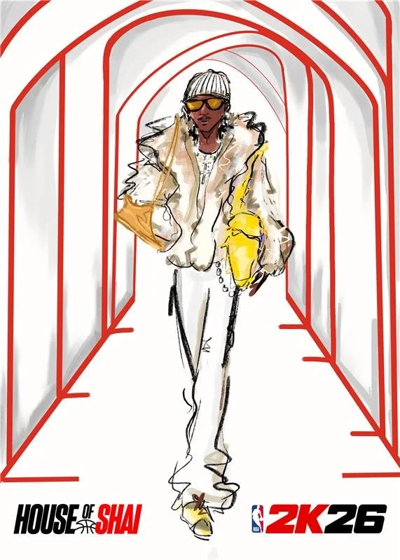 NBA 2K NYC launch, fashion sketch