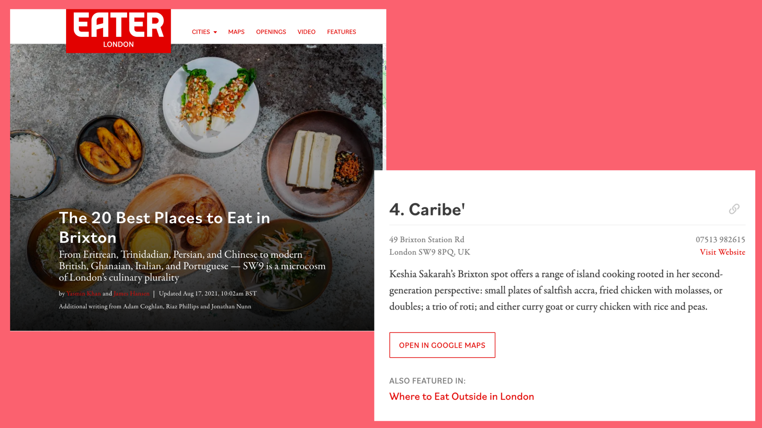 Eater: 20 best places to eat in Brixton