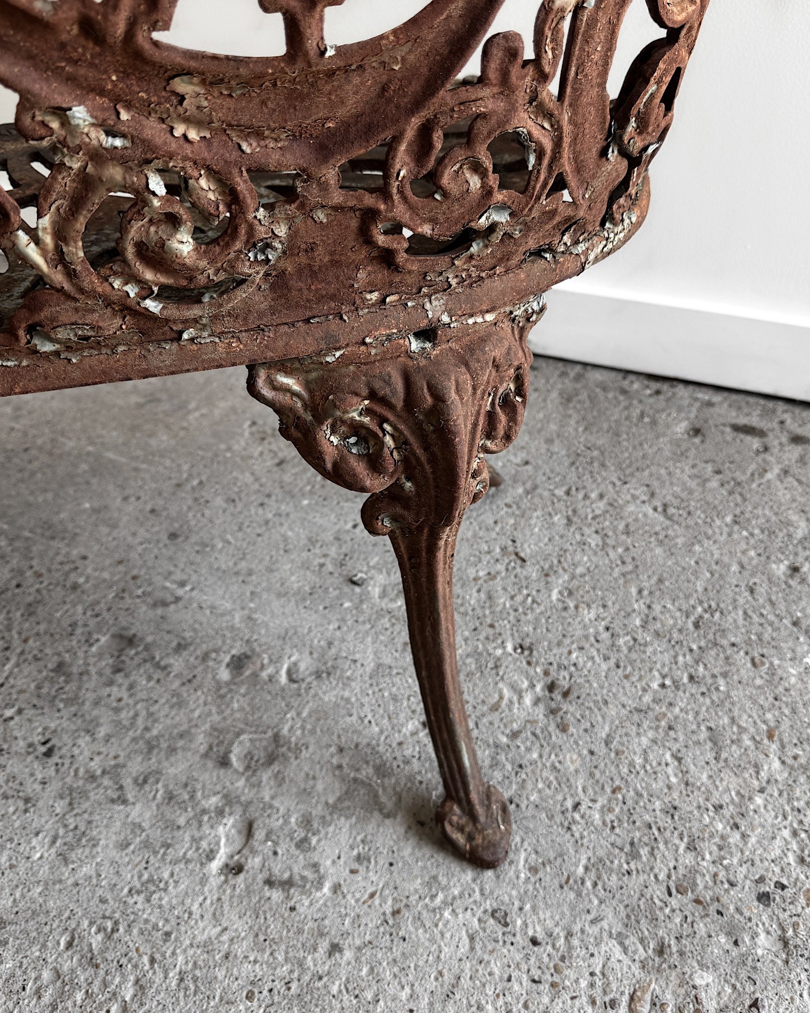 19th Century French Cast Iron Garden Settee