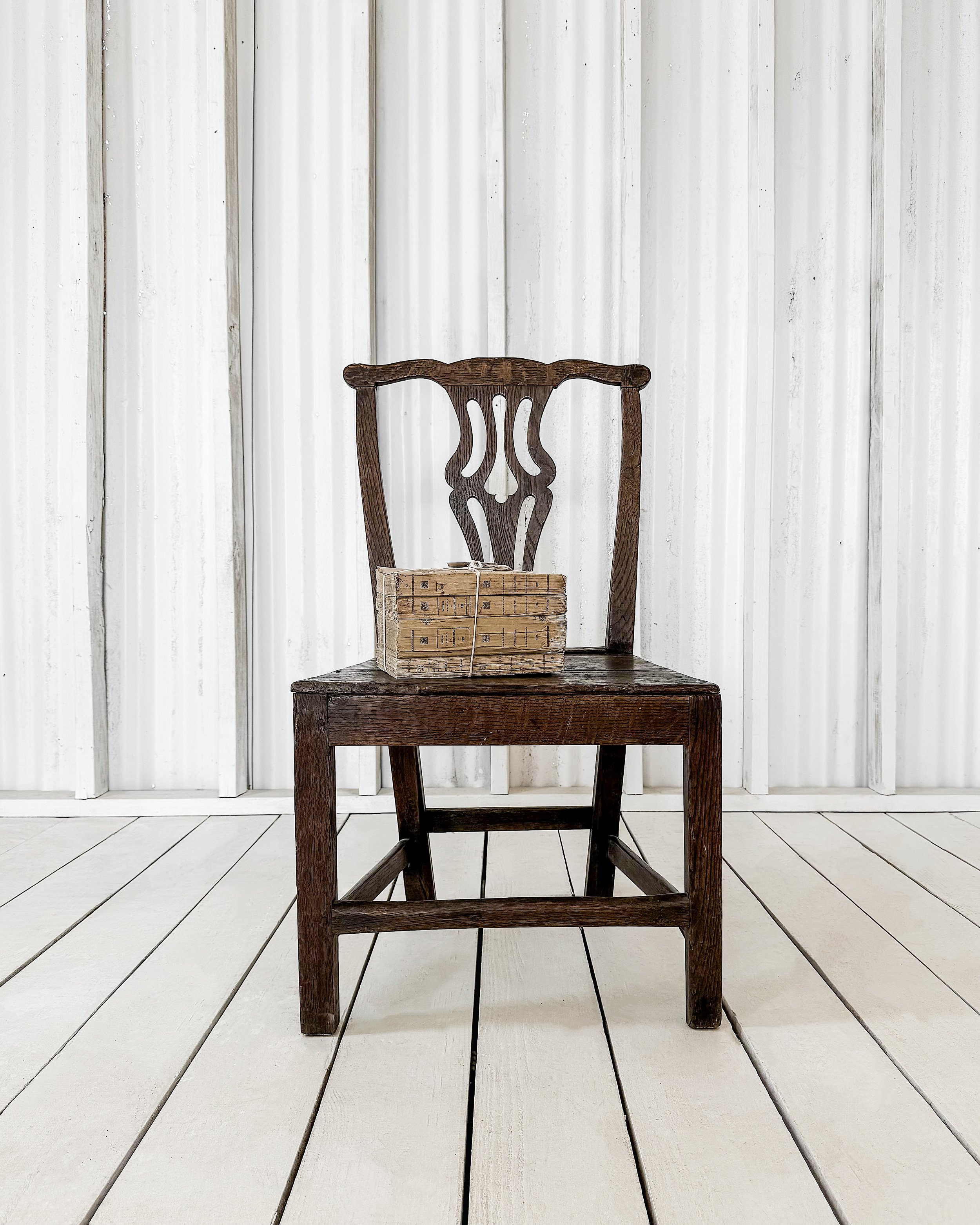 Antique Chippendale Side Chair with Pierced Back