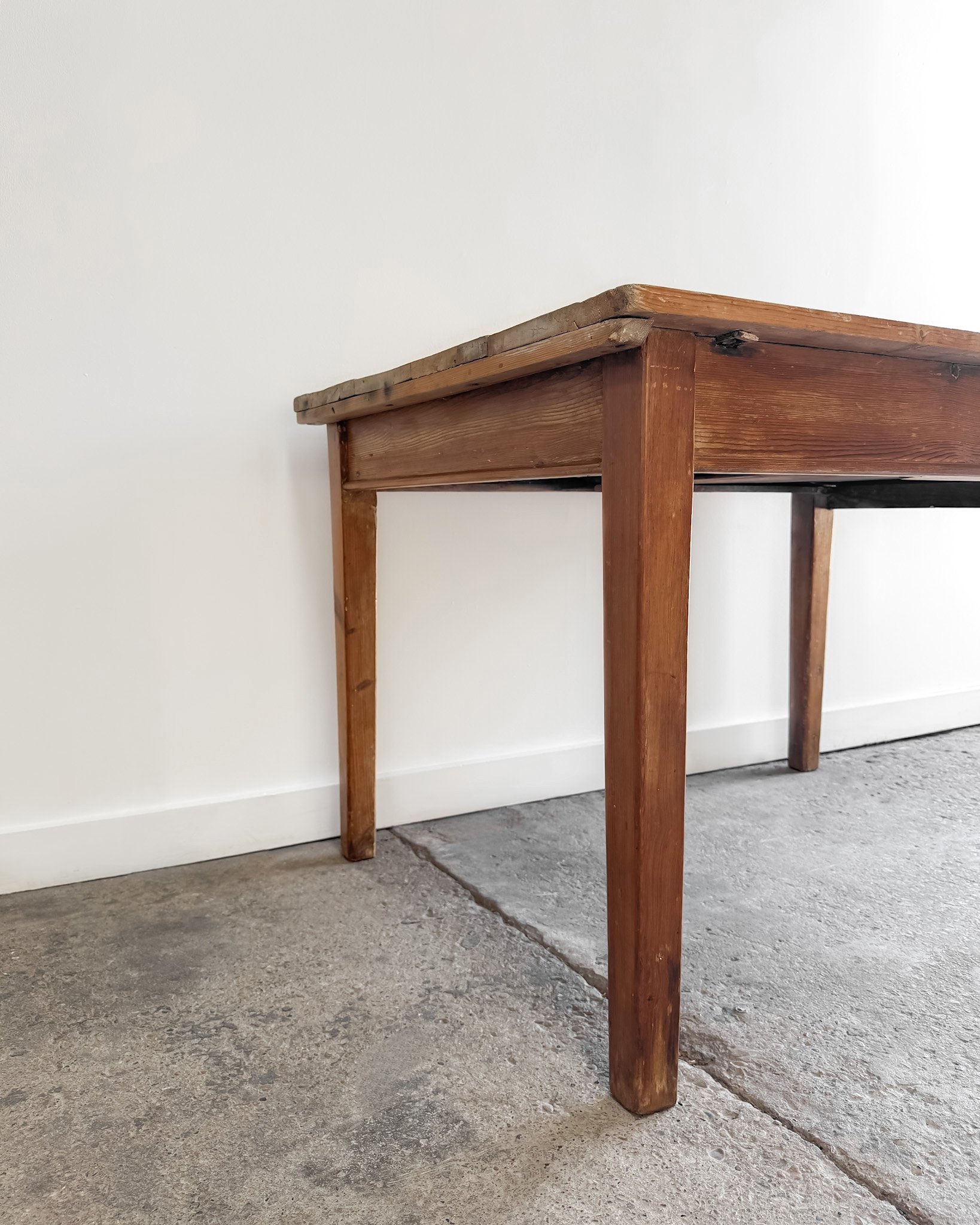 Antique English Pine Kitchen Table