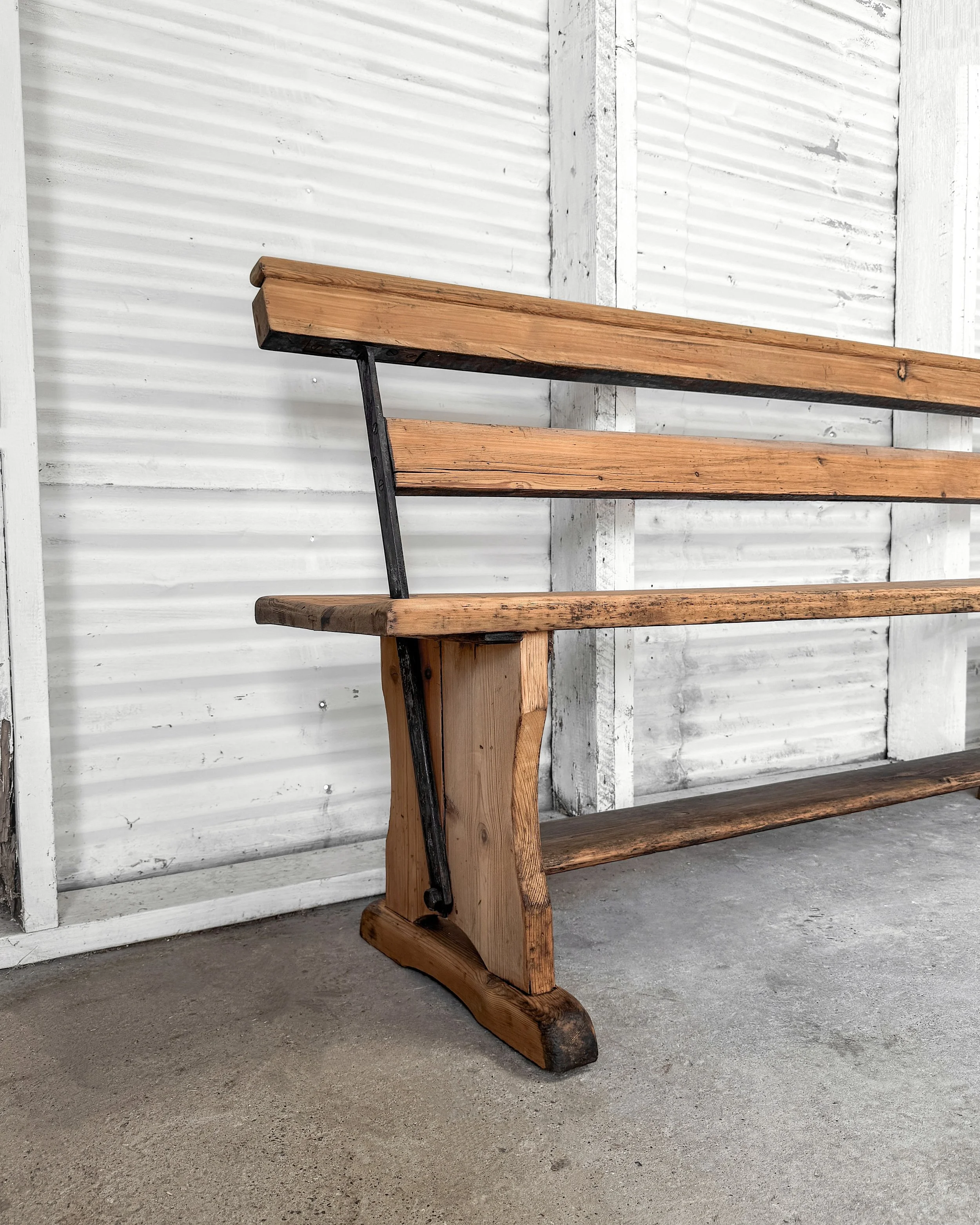 Antique Welsh Railway Platform Bench