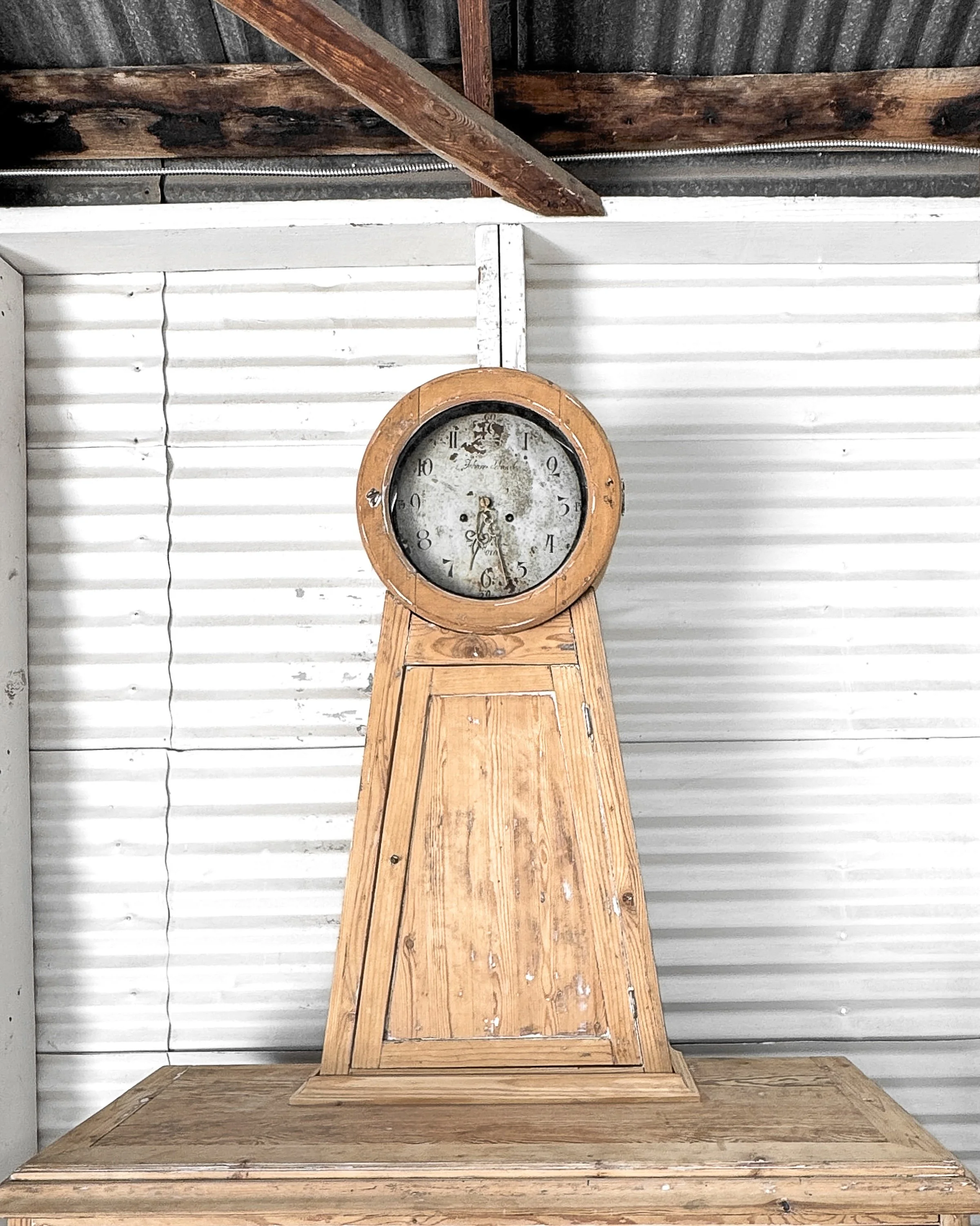 18th century Swedish Gustavian Mora Clock Secretary
