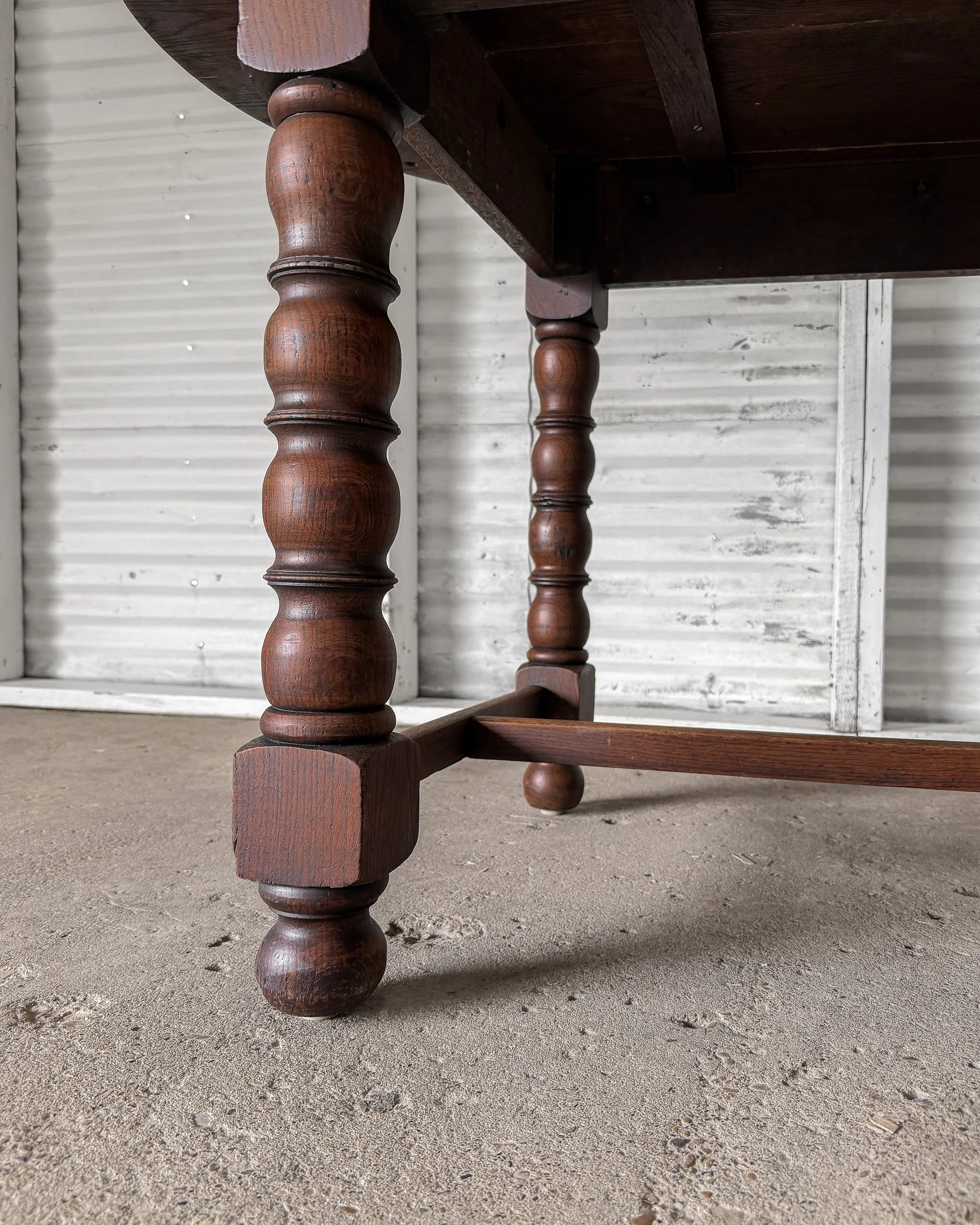19th Century English Oak Oval Kitchen Table