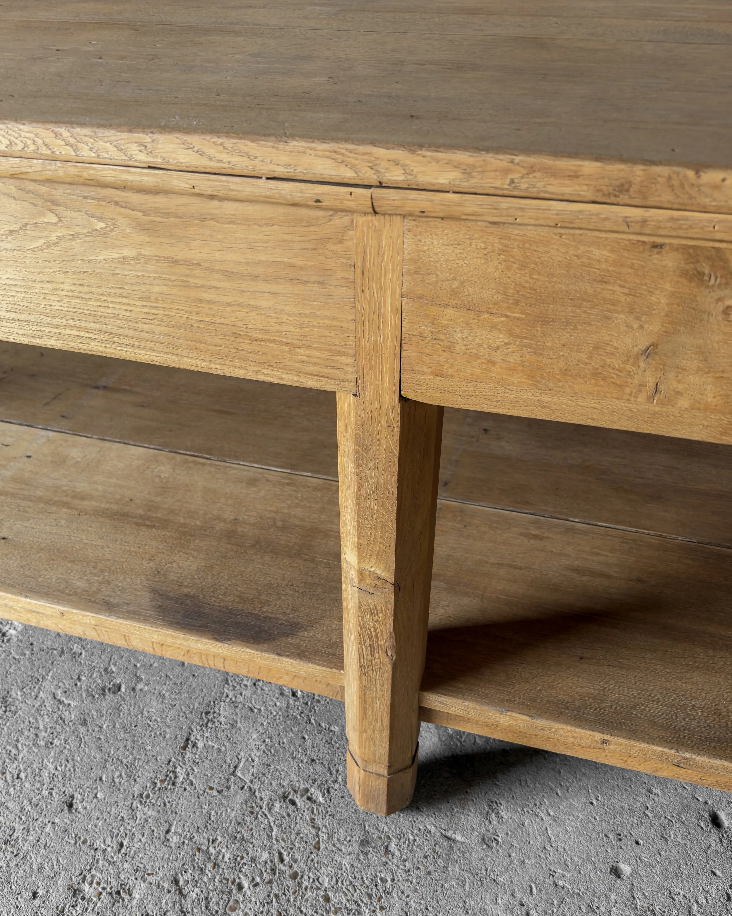 Antique English Oak Work Table | Kitchen Island