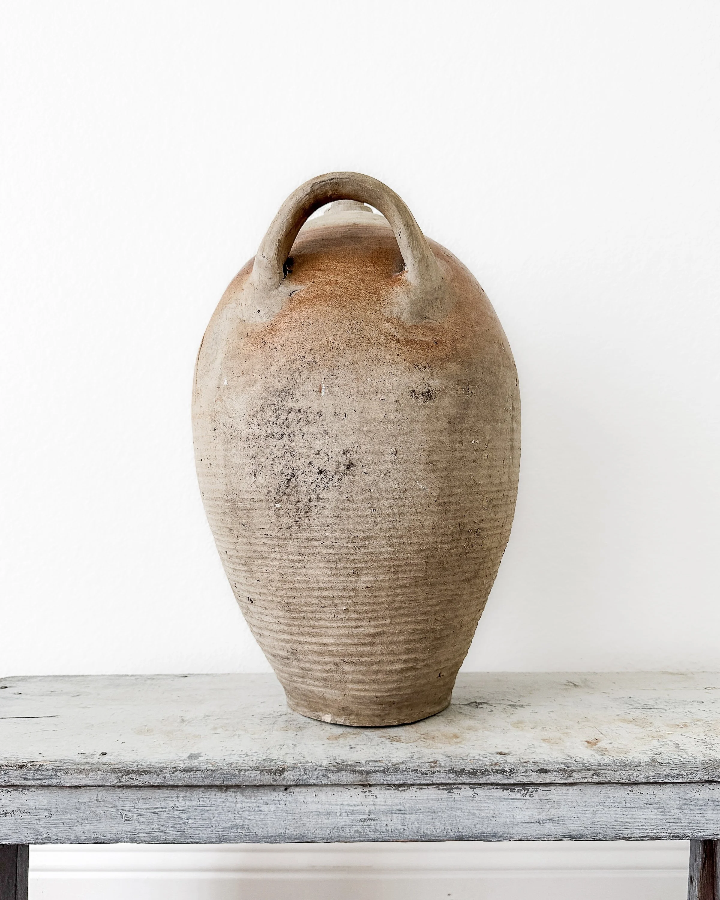 19th Century French Stoneware Olive Oil Jugs