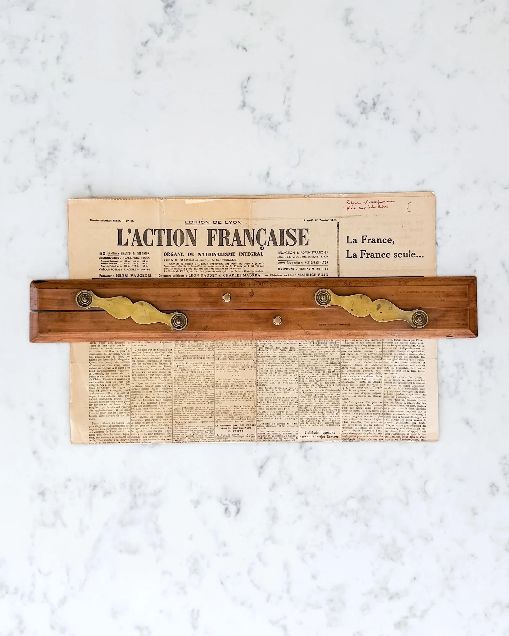 Victorian Wooden Parallel Ruler