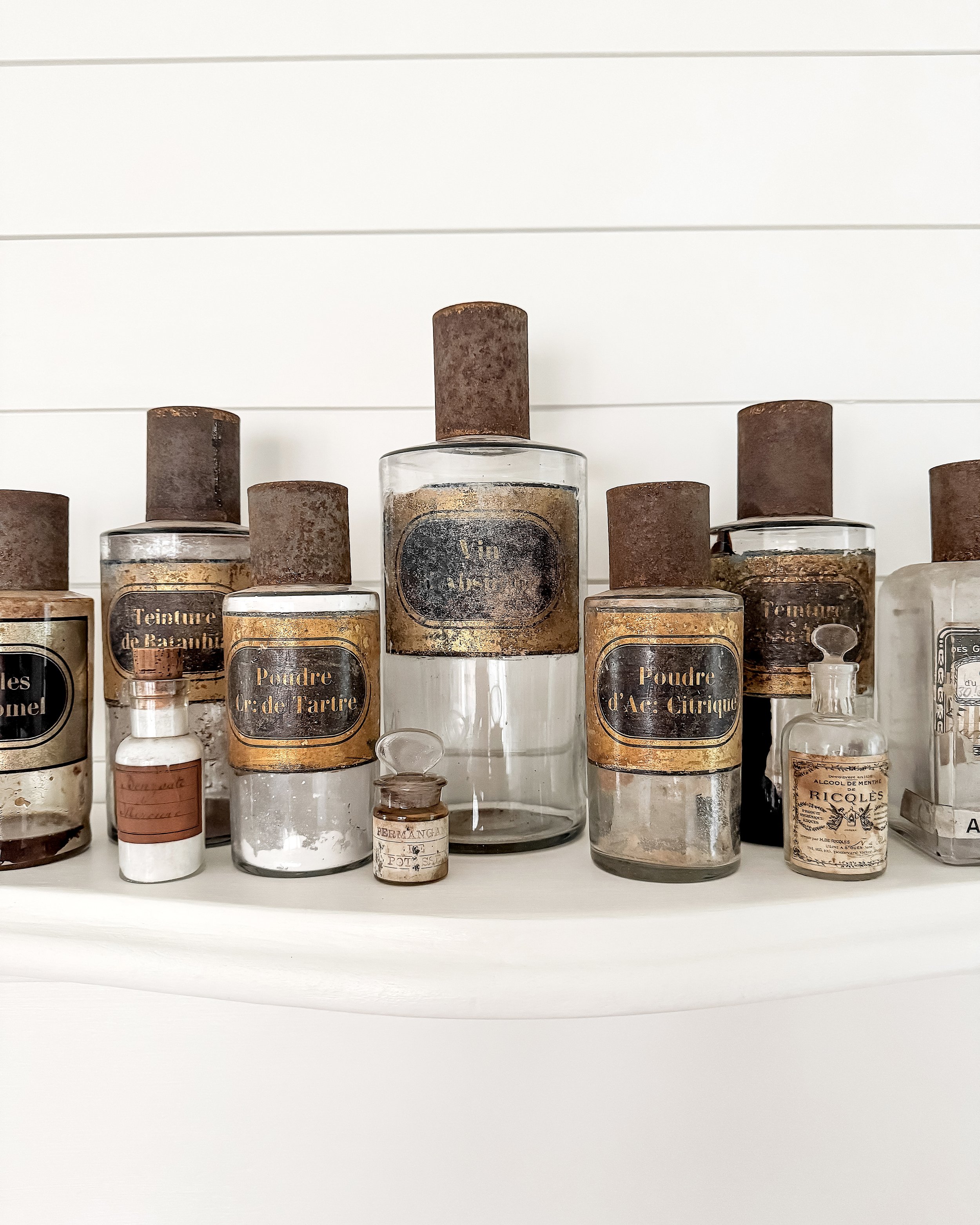 Antique French Apothecary Bottles
