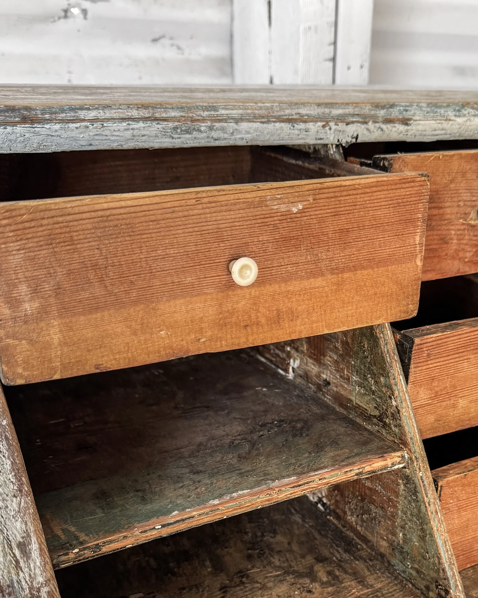 19th C. Swedish Writing Bureau with Dragged Paint