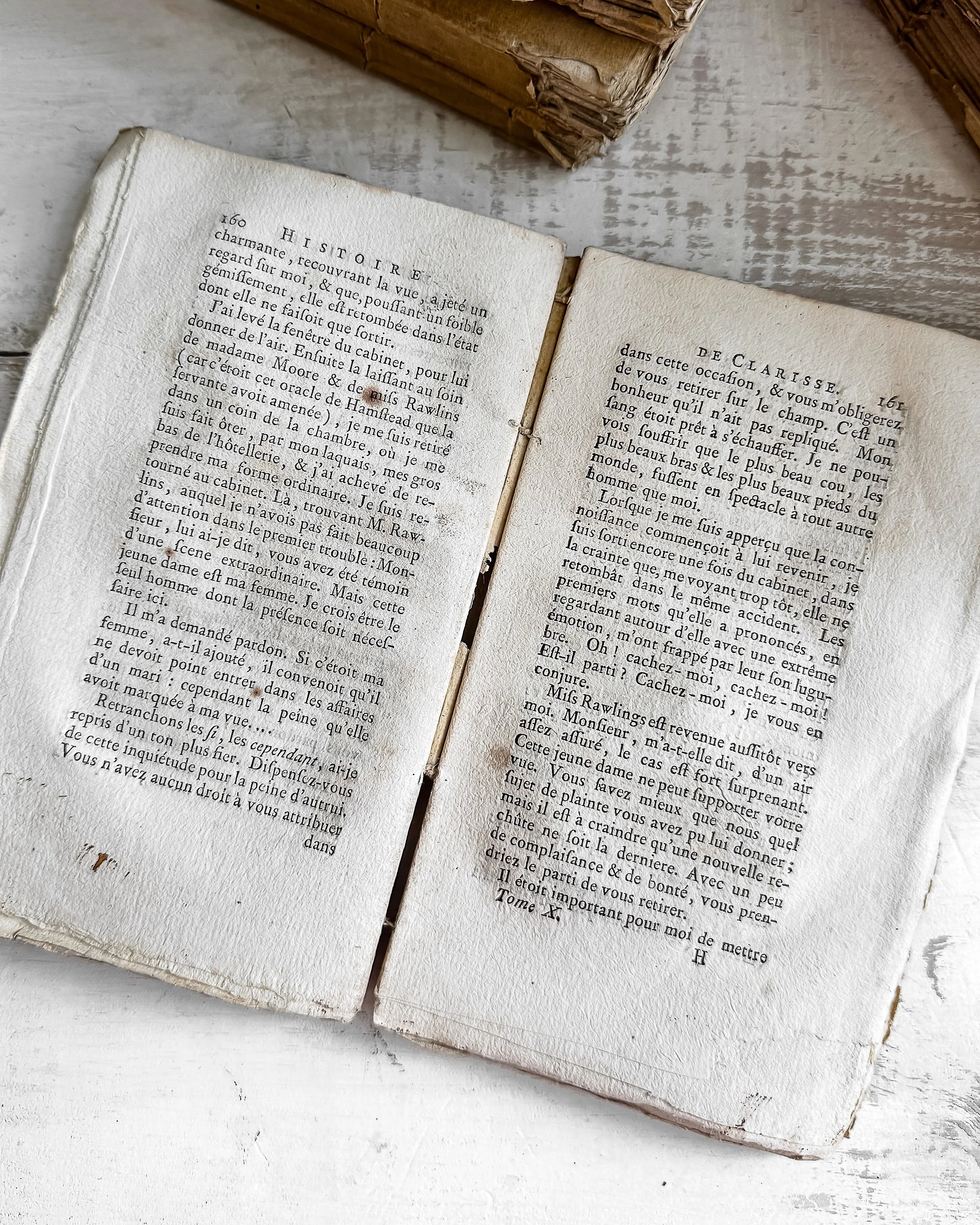 18th Century French Rag Paper Books